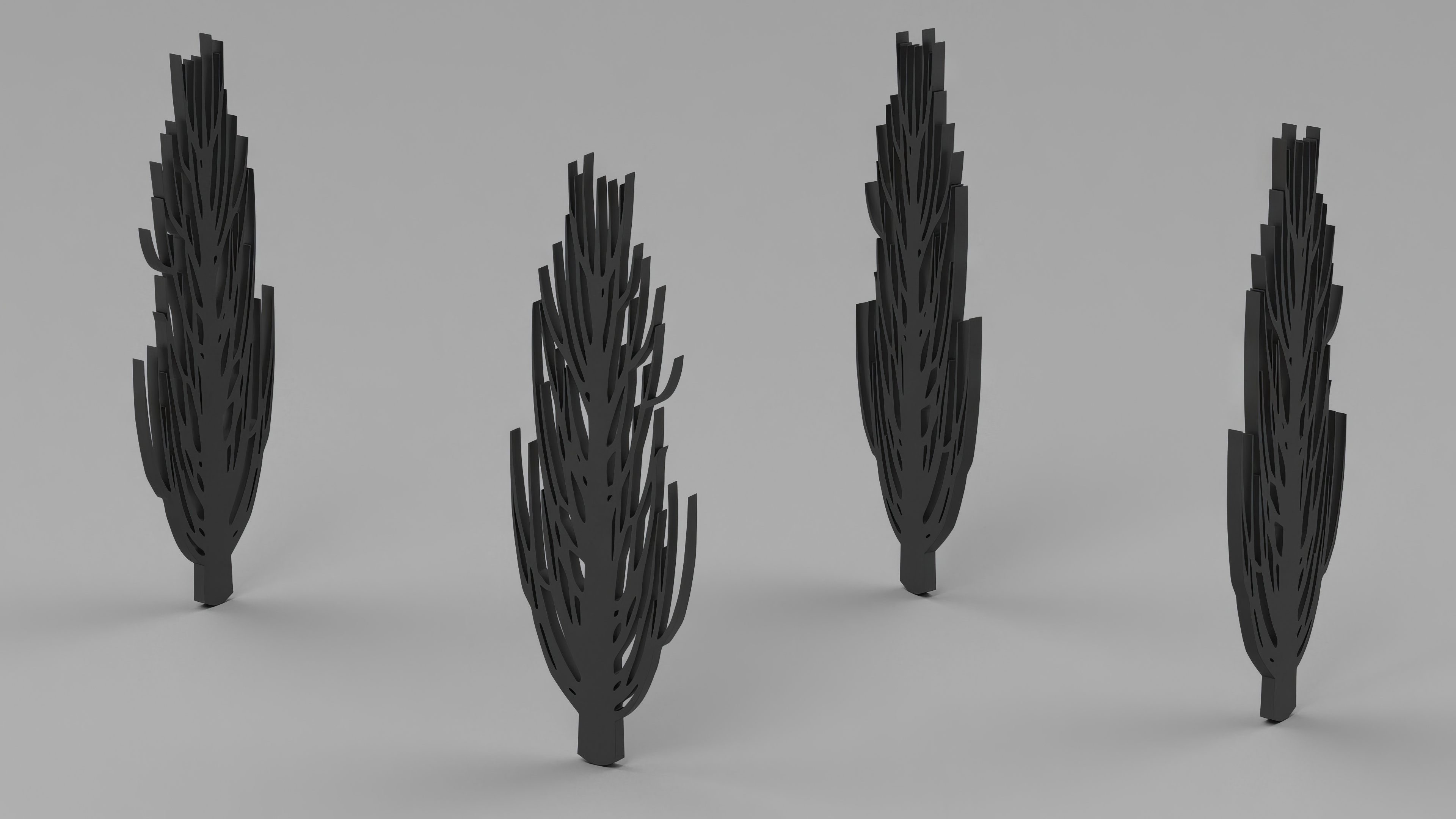 Desert Tree Silhouette 3D