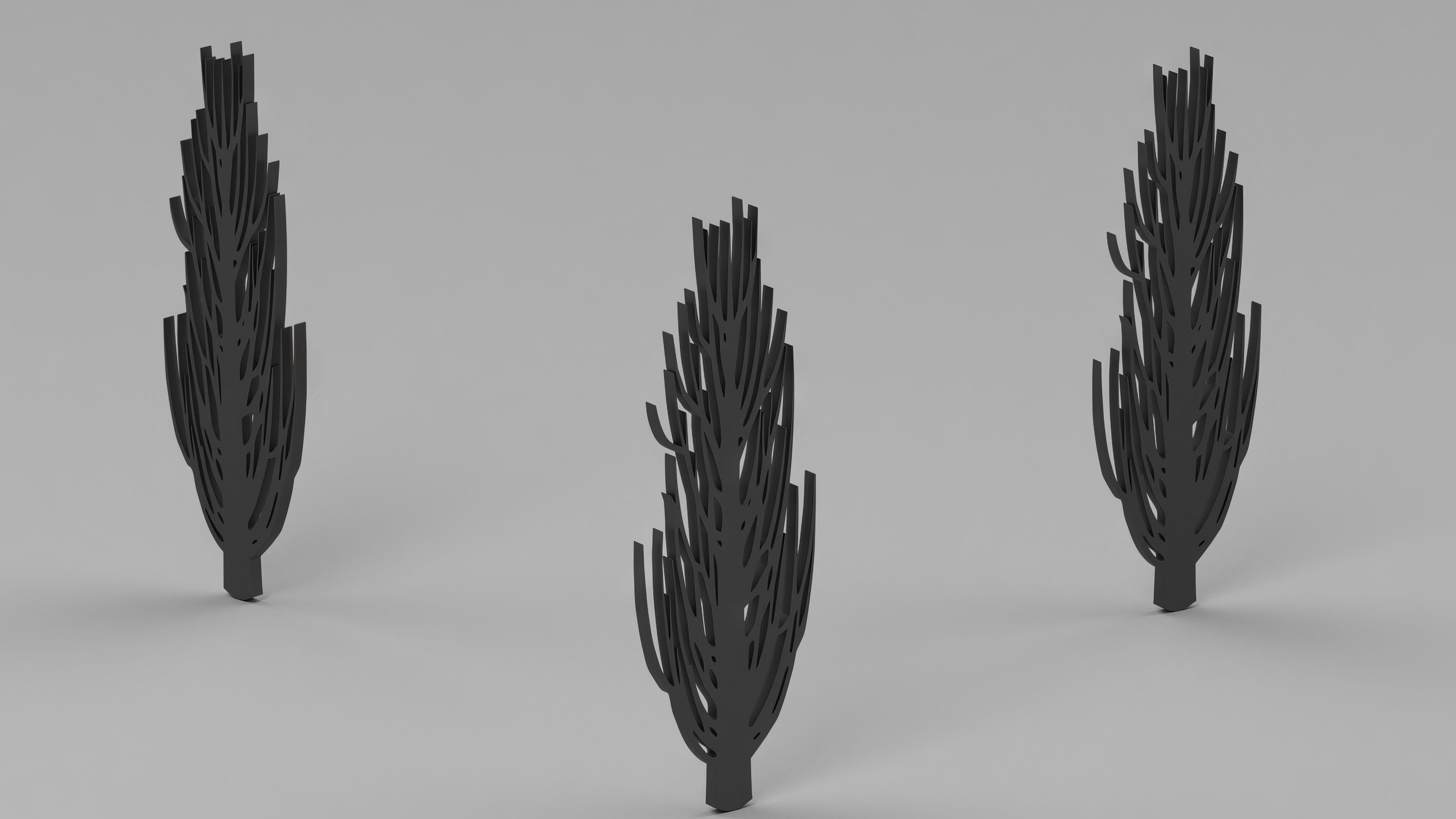 Desert Tree Silhouette 3D