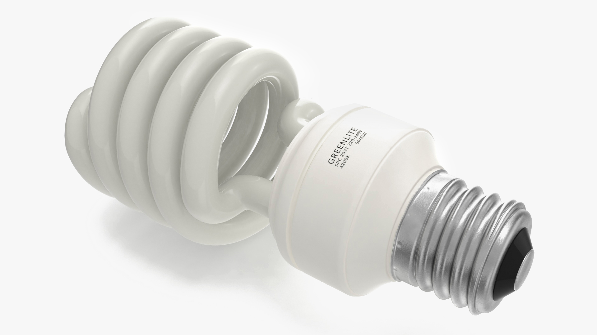 3D Twist Fluorescent Light Bulb model