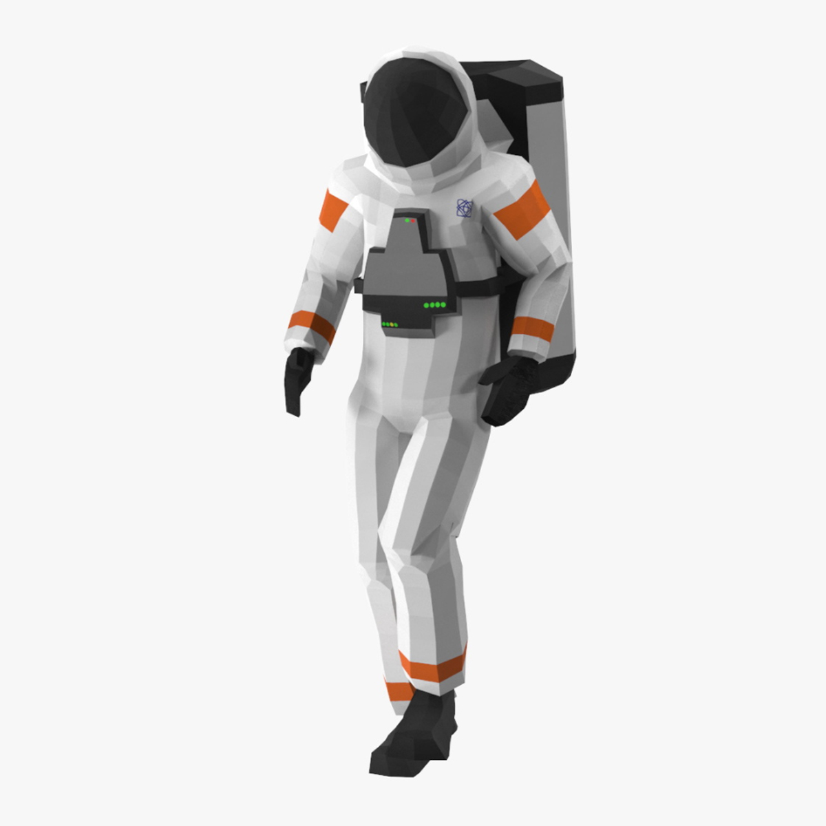 Astronaut Low Poly Rigged for Cinema 4D 3D model