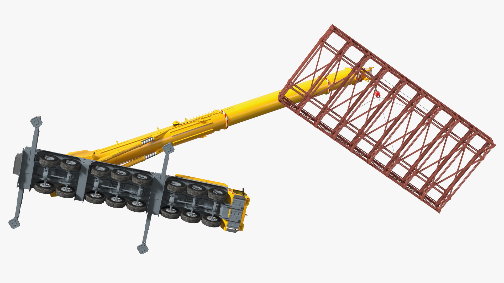 3D Mobile Crane Liebherr With Load