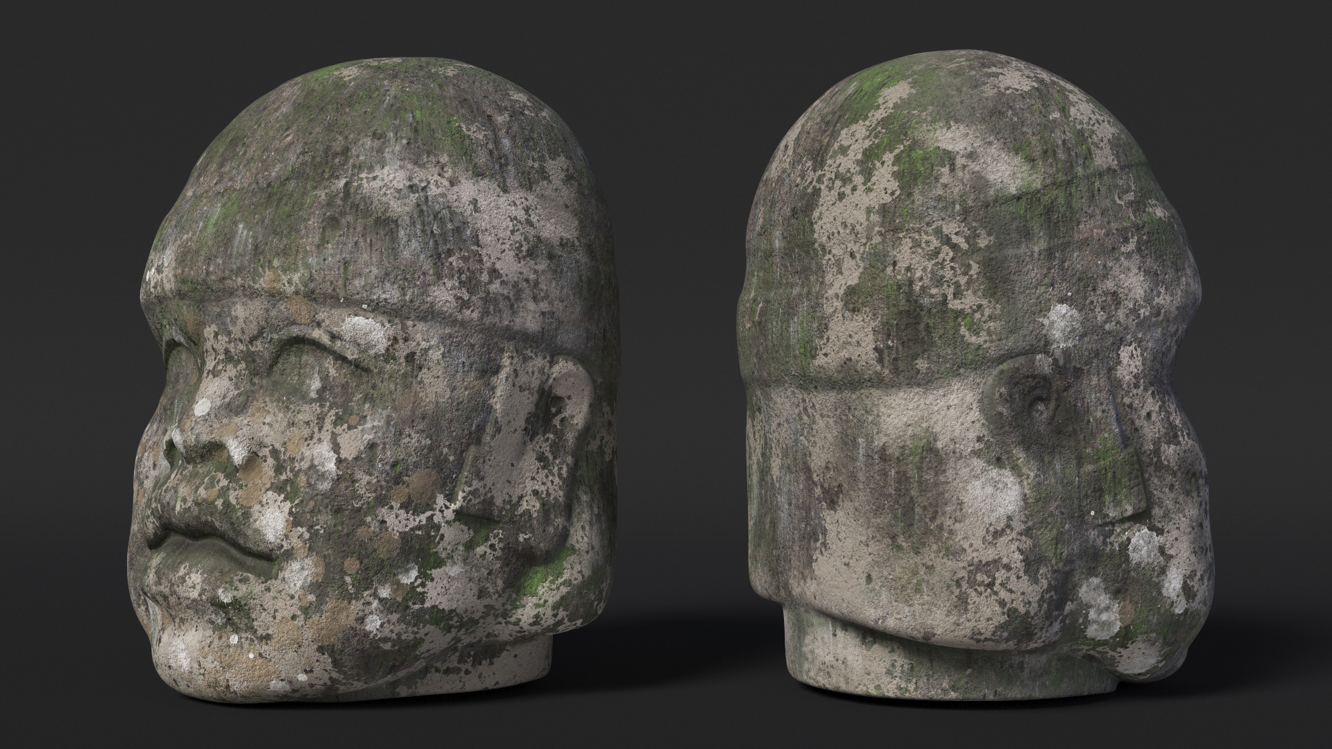 3D Olmec Colossal Head Old model