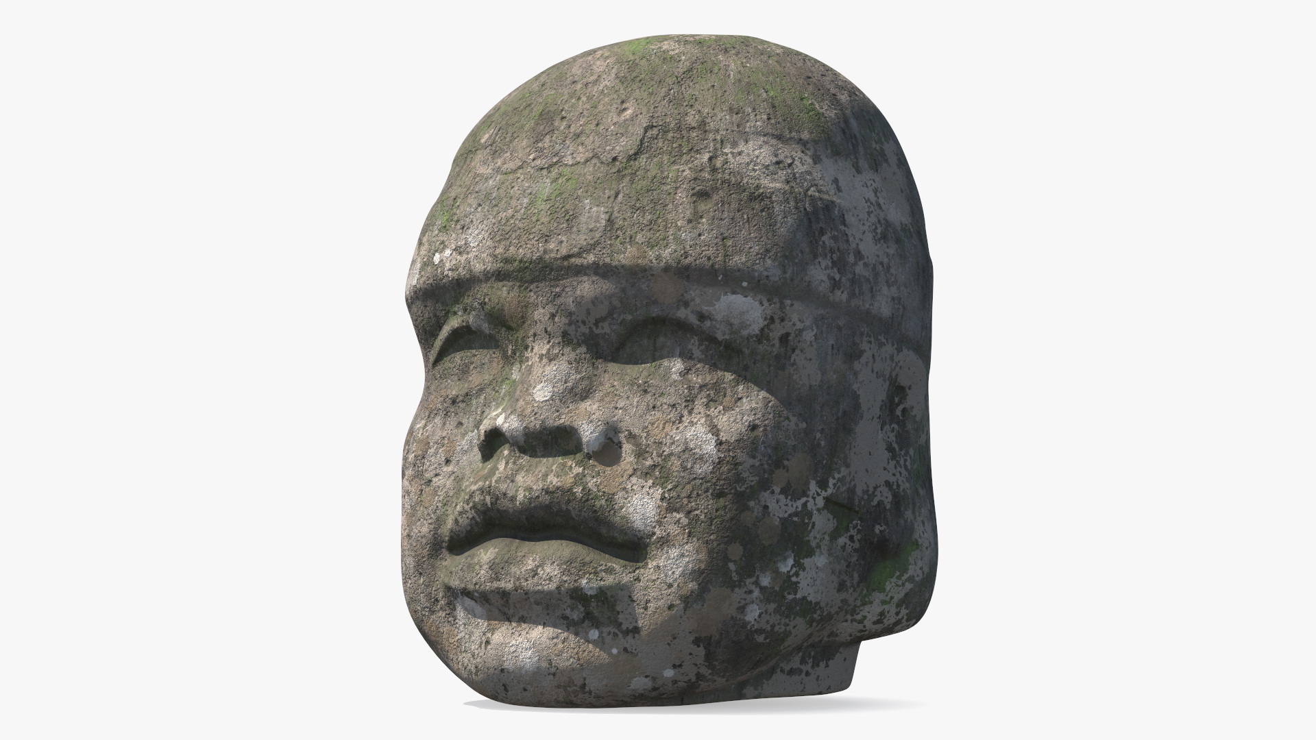 3D Olmec Colossal Head Old model