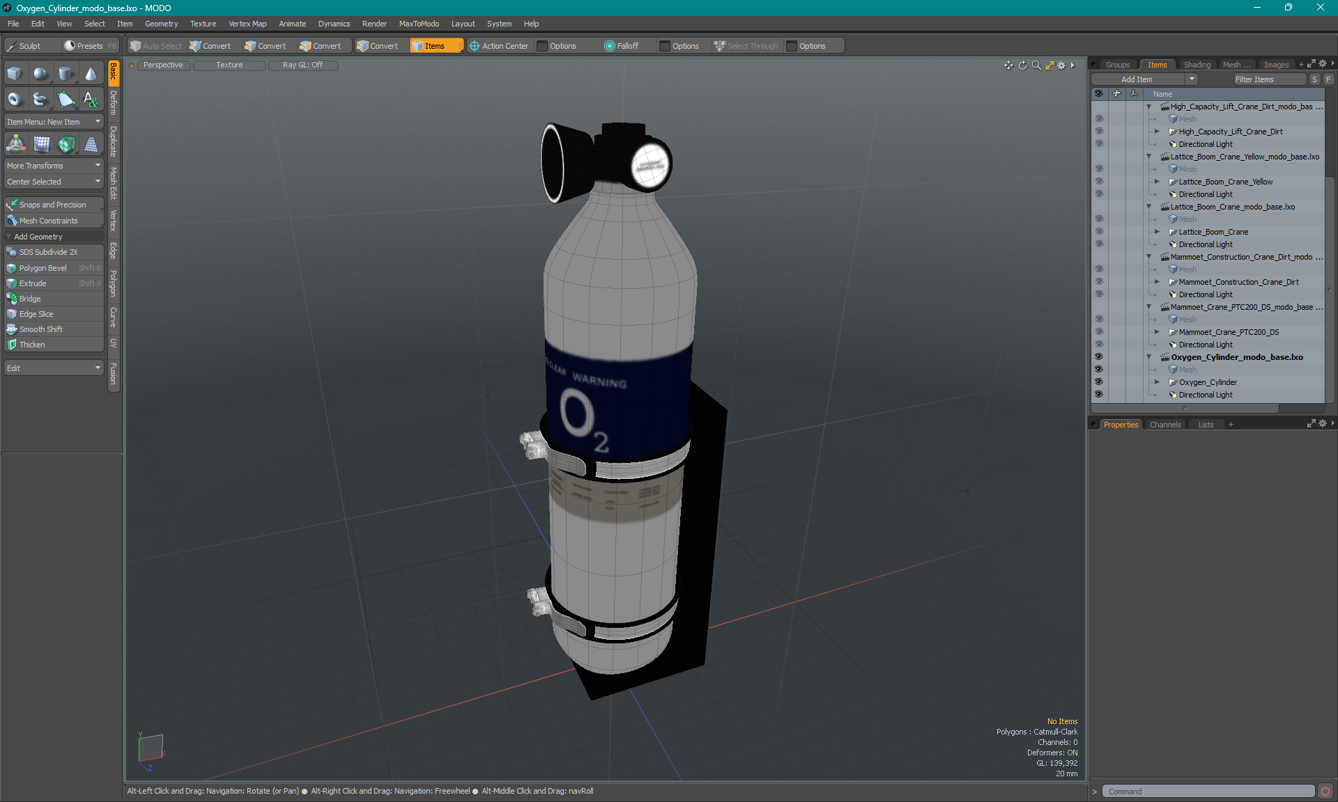 3D model Oxygen Cylinder