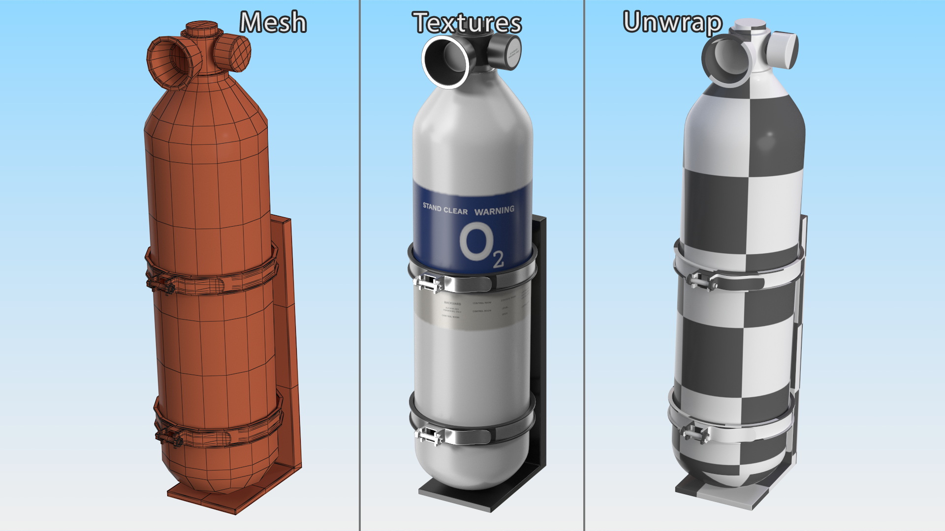 3D model Oxygen Cylinder