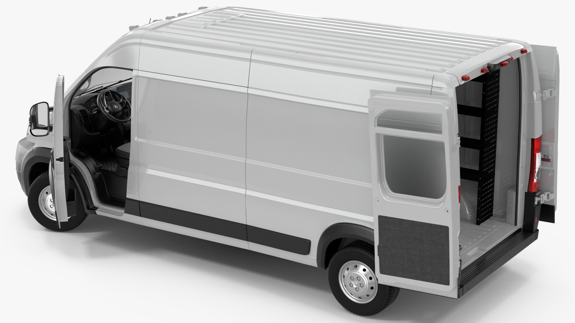 2022 RAM Promaster 159 Rigged 3D model