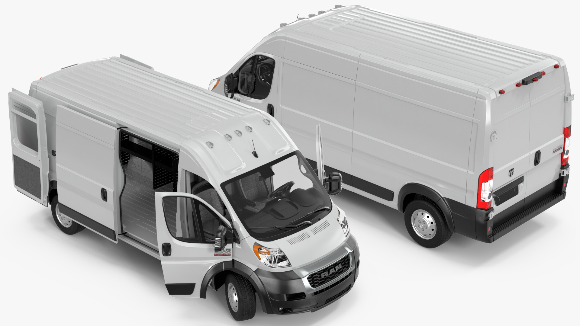 2022 RAM Promaster 159 Rigged 3D model