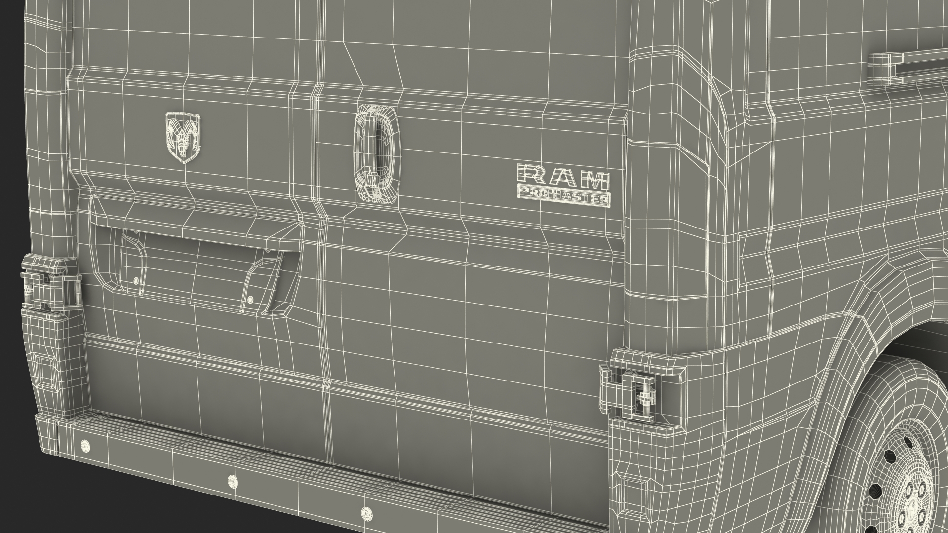 2022 RAM Promaster 159 Rigged 3D model