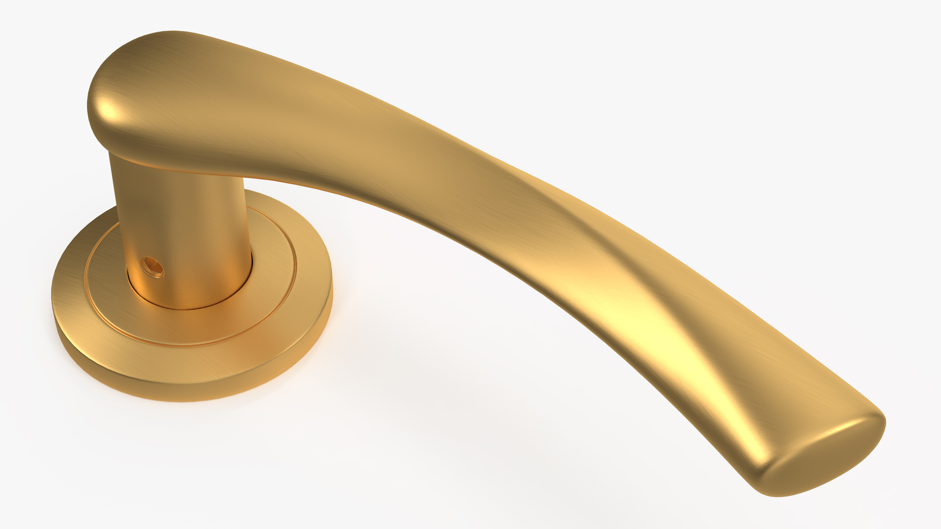 3D Gold Arc Door Handles