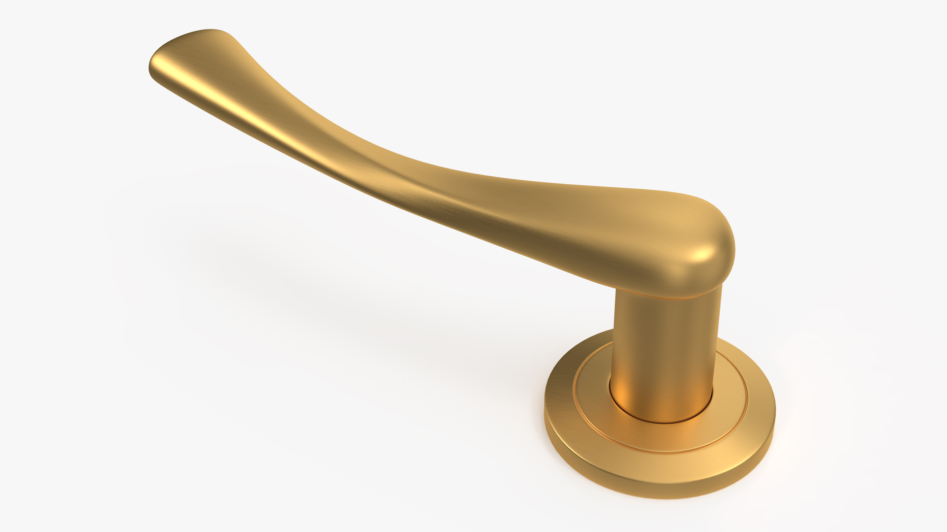 3D Gold Arc Door Handles