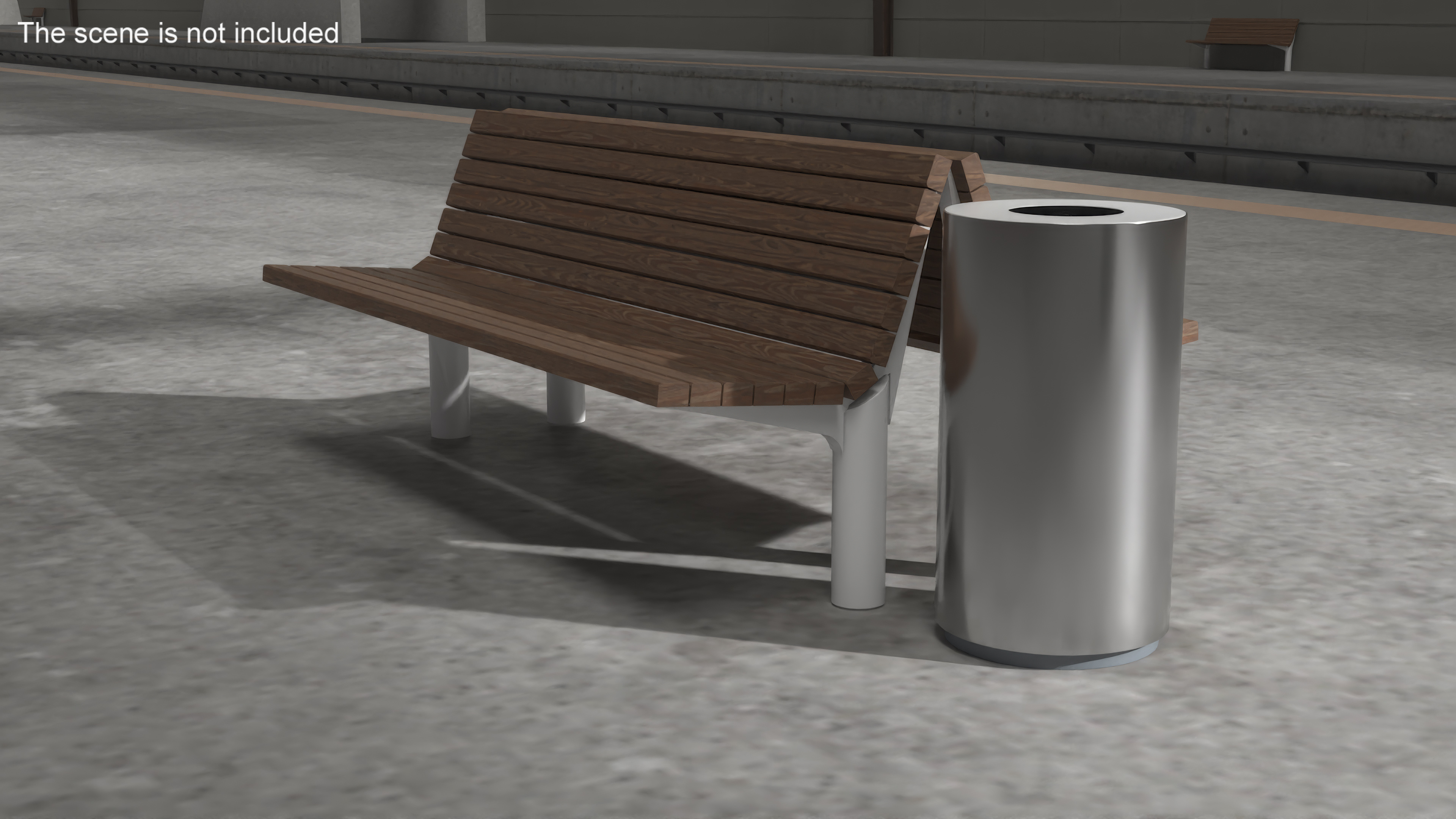 3D Double Sided Bench model