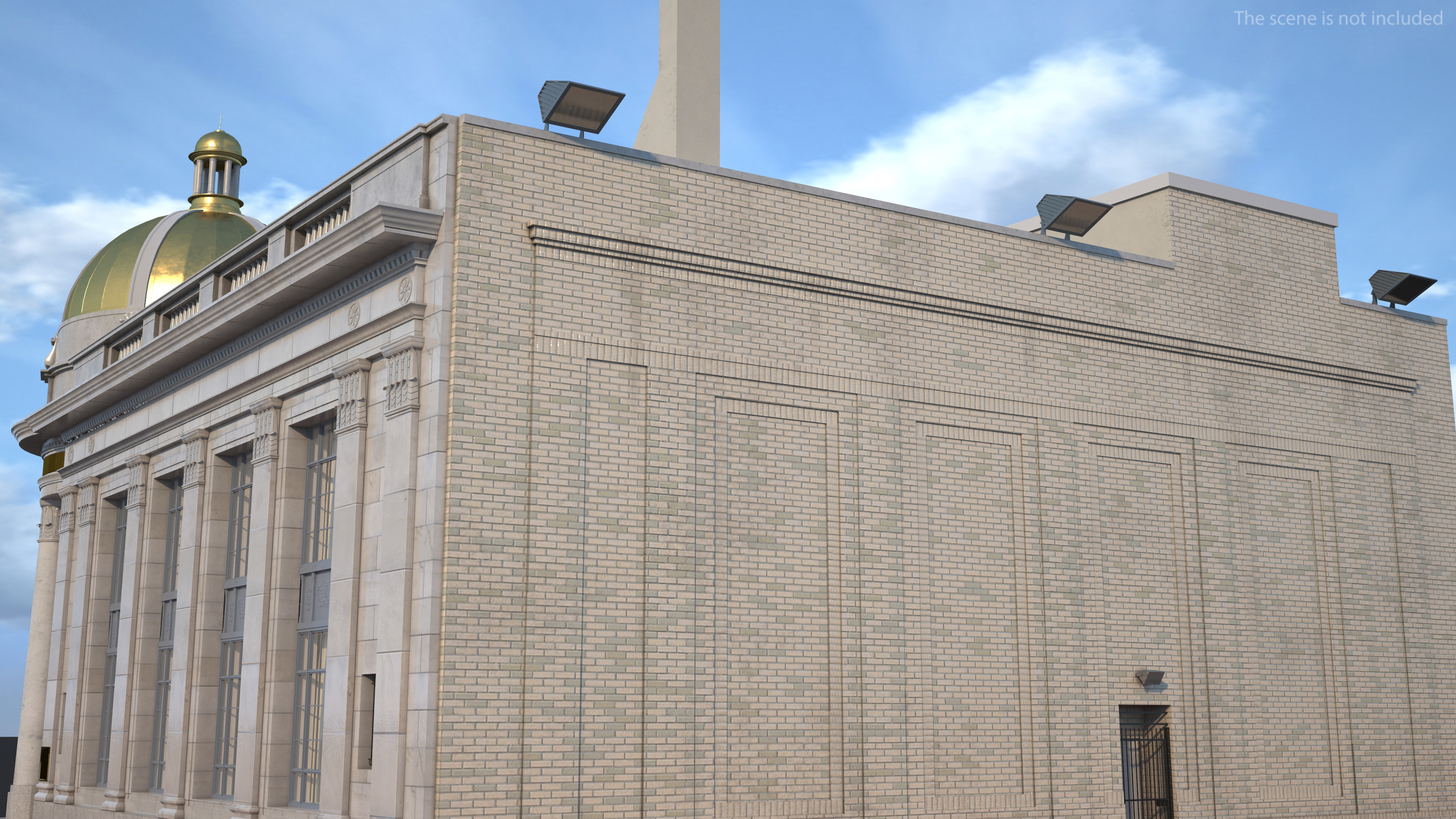 Old and Classic Bank Building 3D model