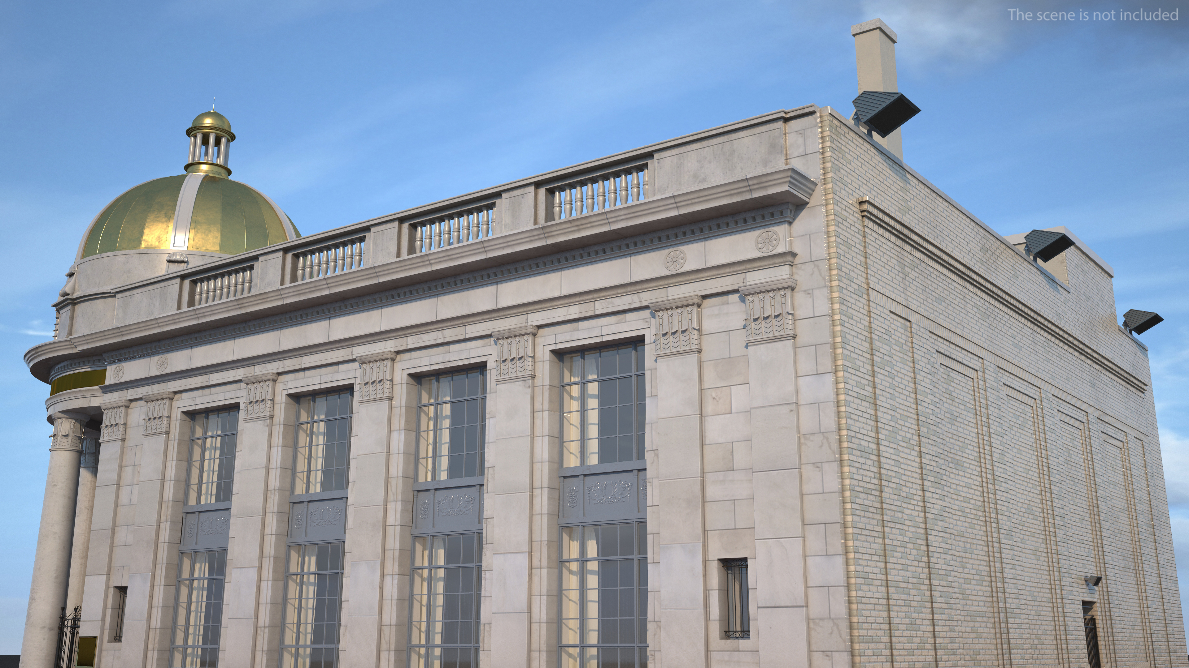 Old and Classic Bank Building 3D model