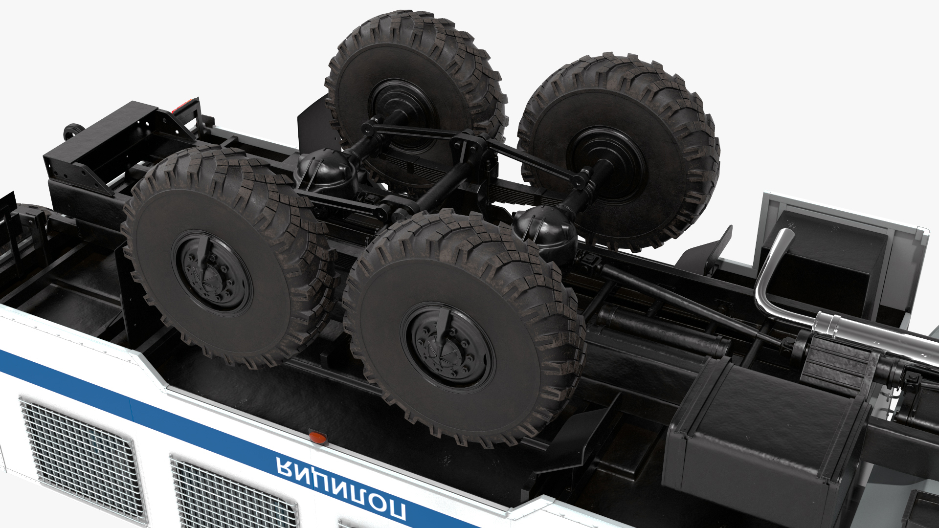 3D URAL 4320 Police Truck Simple Interior model