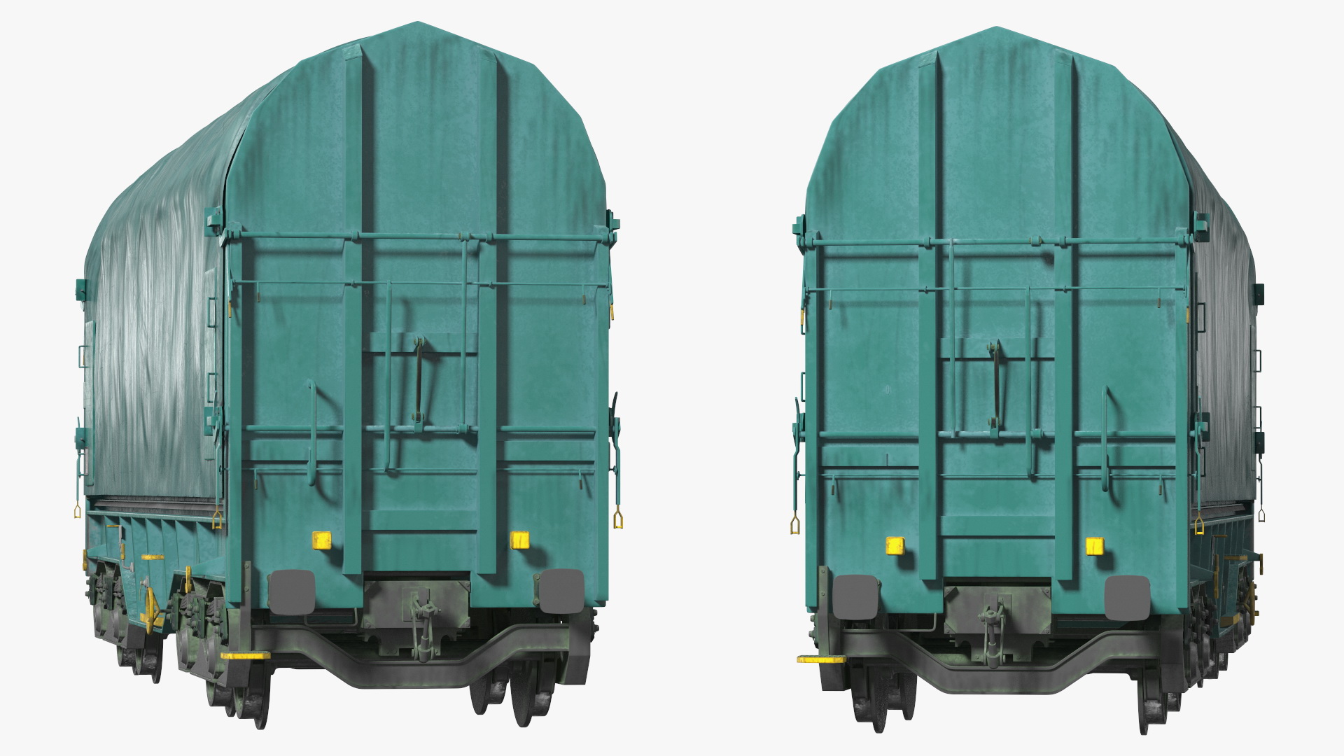 3D Tarpaulin Freight Wagon Closed Dirty