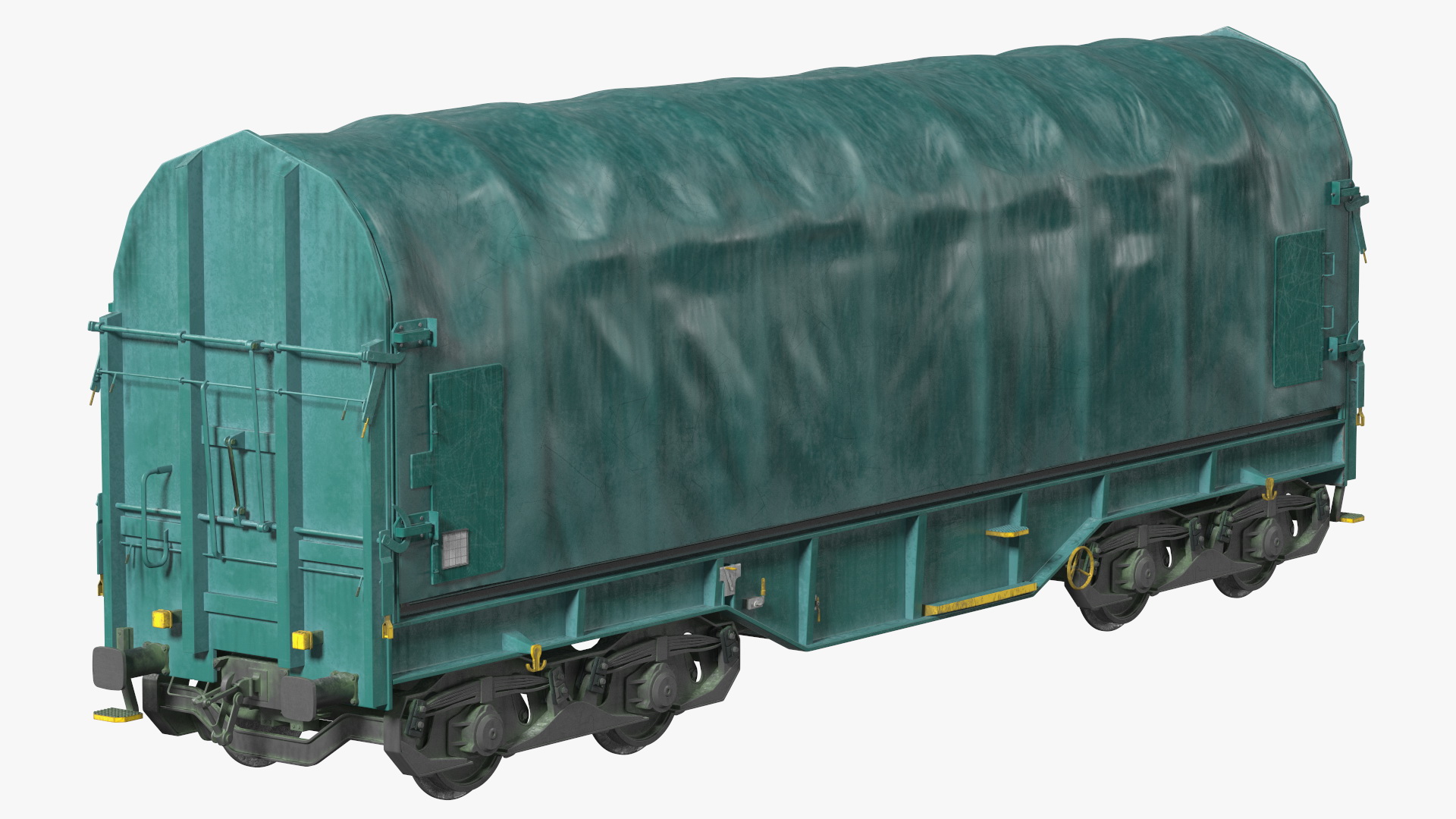 3D Tarpaulin Freight Wagon Closed Dirty