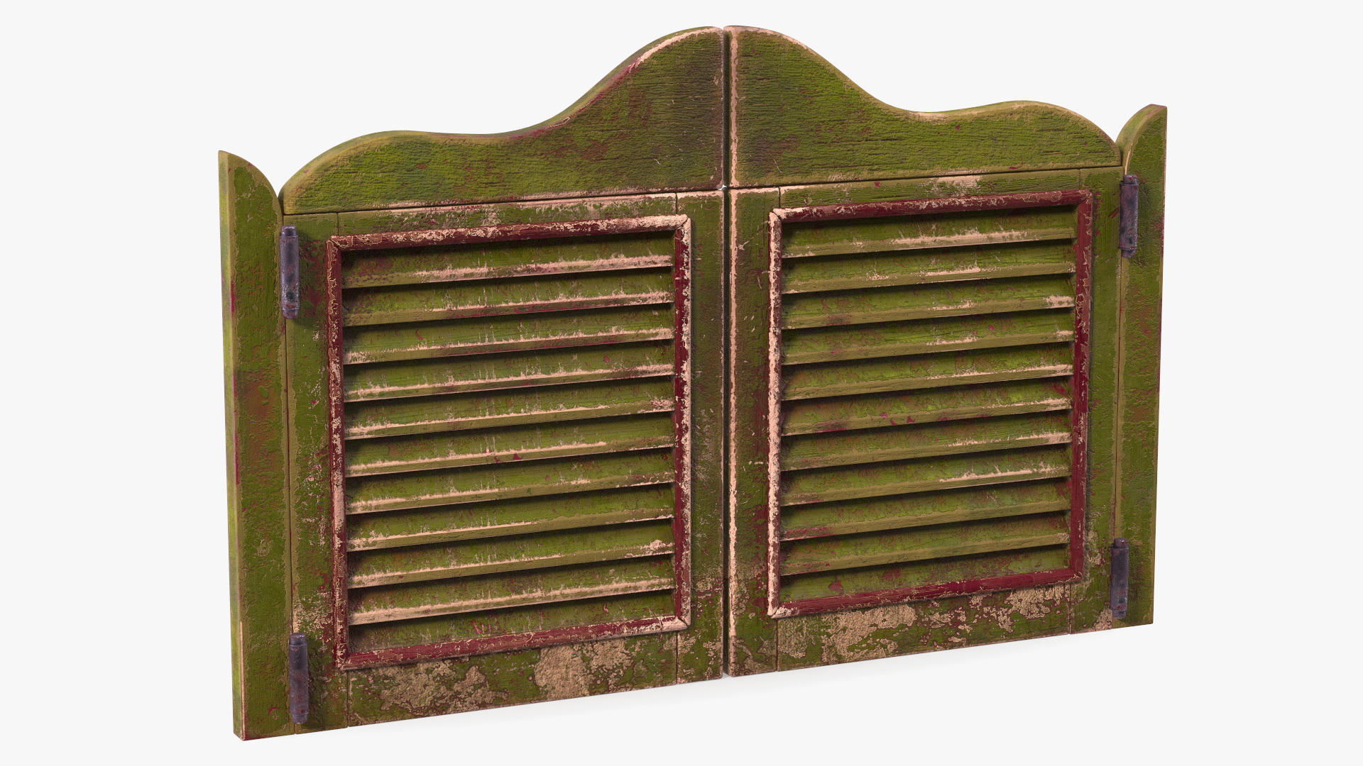 Old Wood Saloon Doors Rigged for Cinema 4D 3D