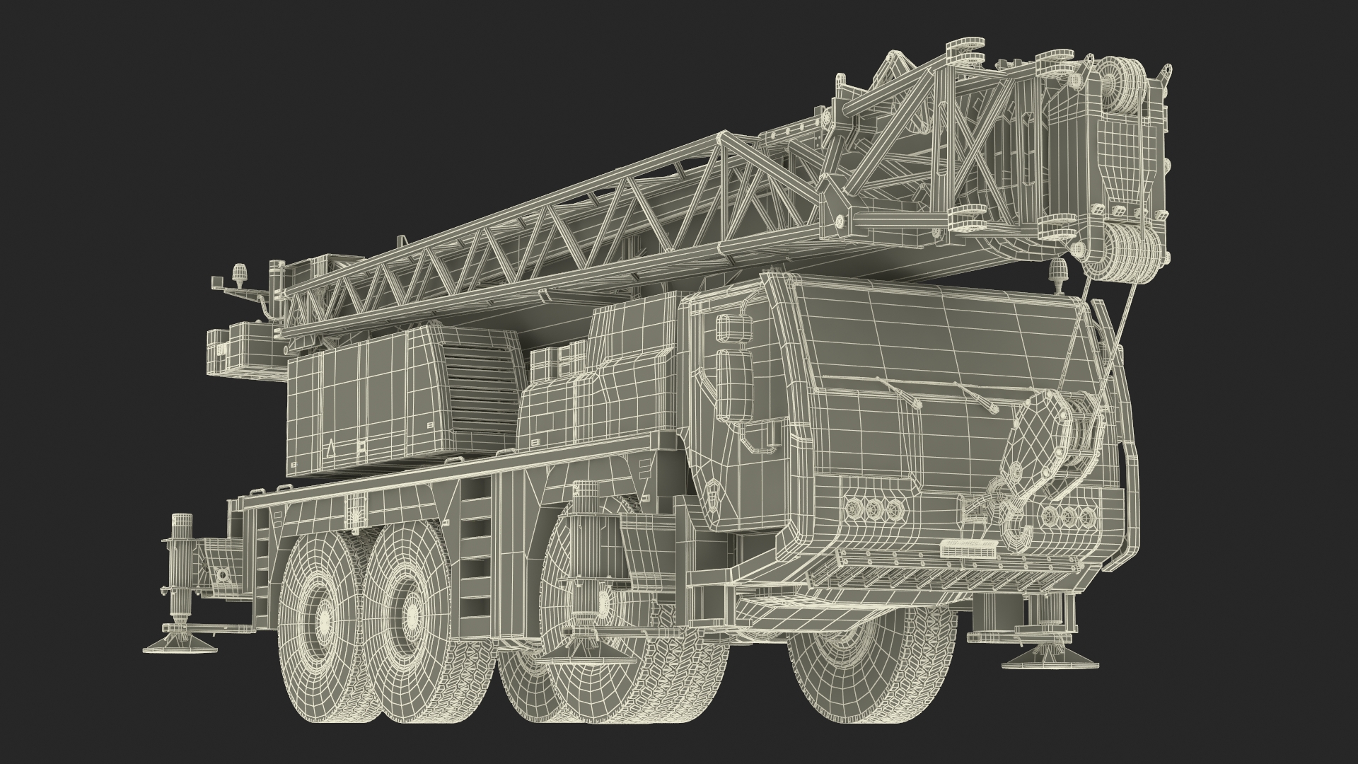 3D Mobile Crane Truck model