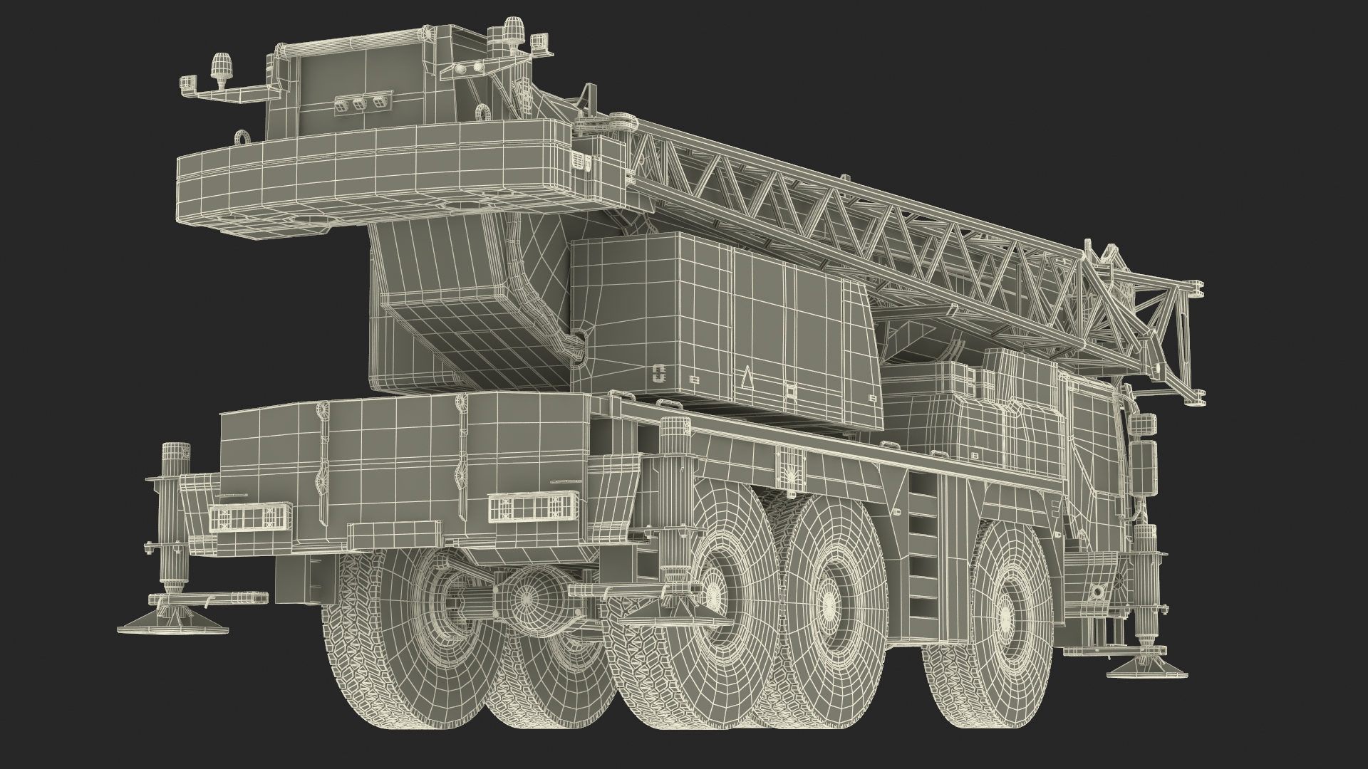 3D Mobile Crane Truck model