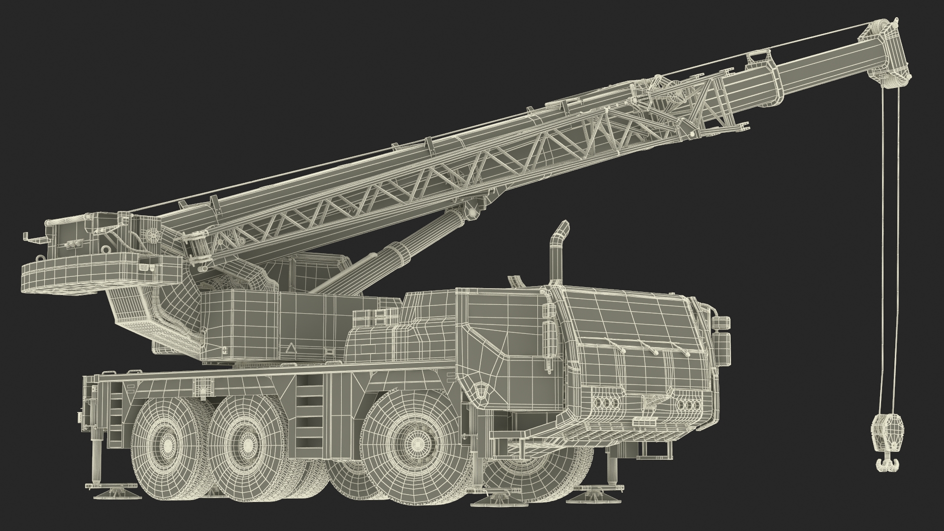 3D Mobile Crane Truck model