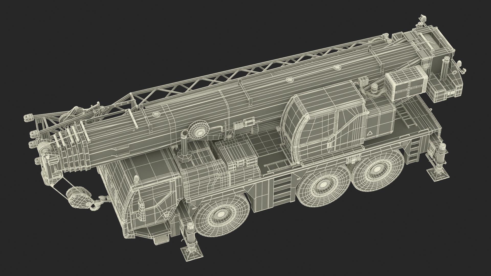 3D Mobile Crane Truck model