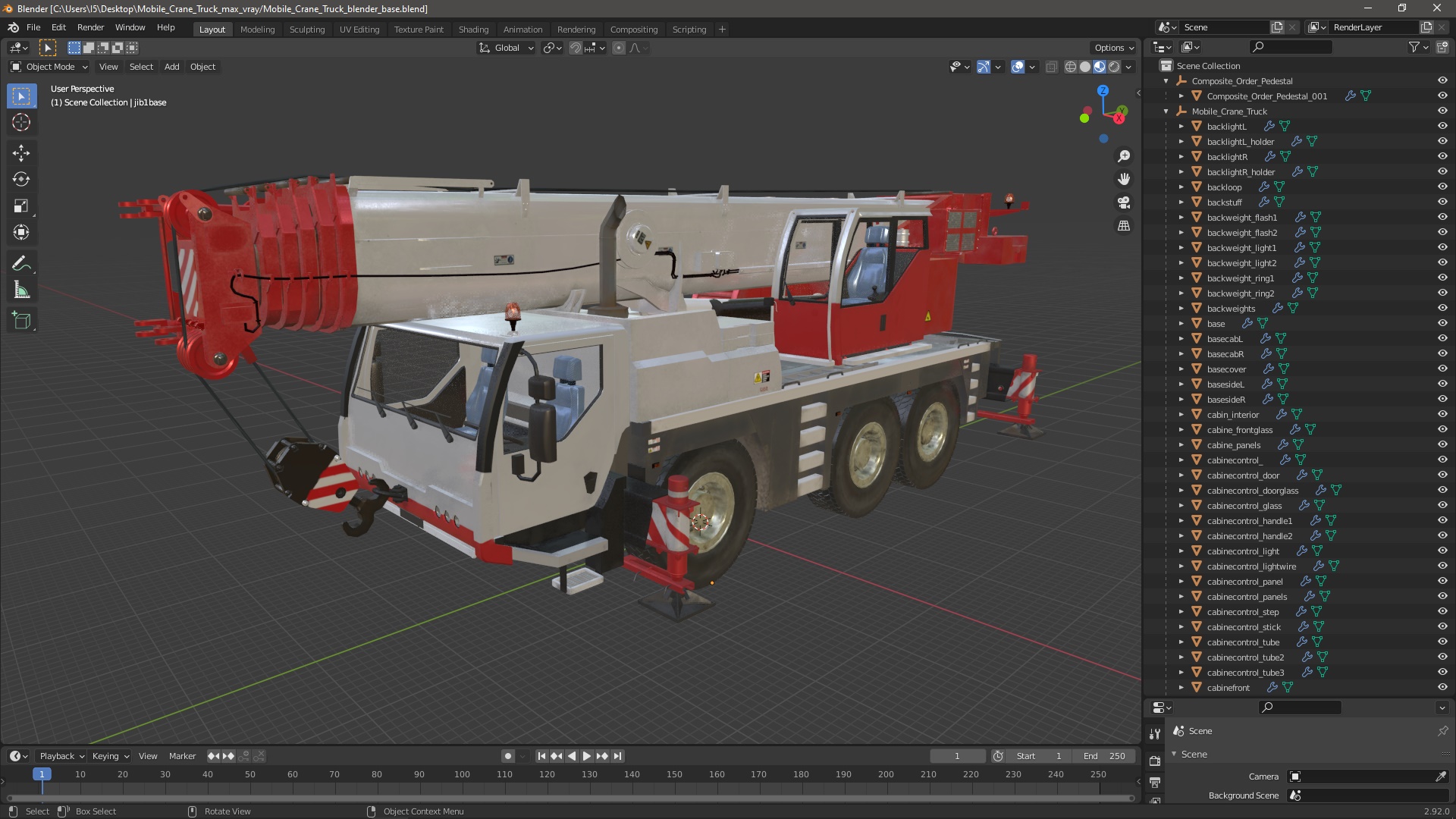 3D Mobile Crane Truck model