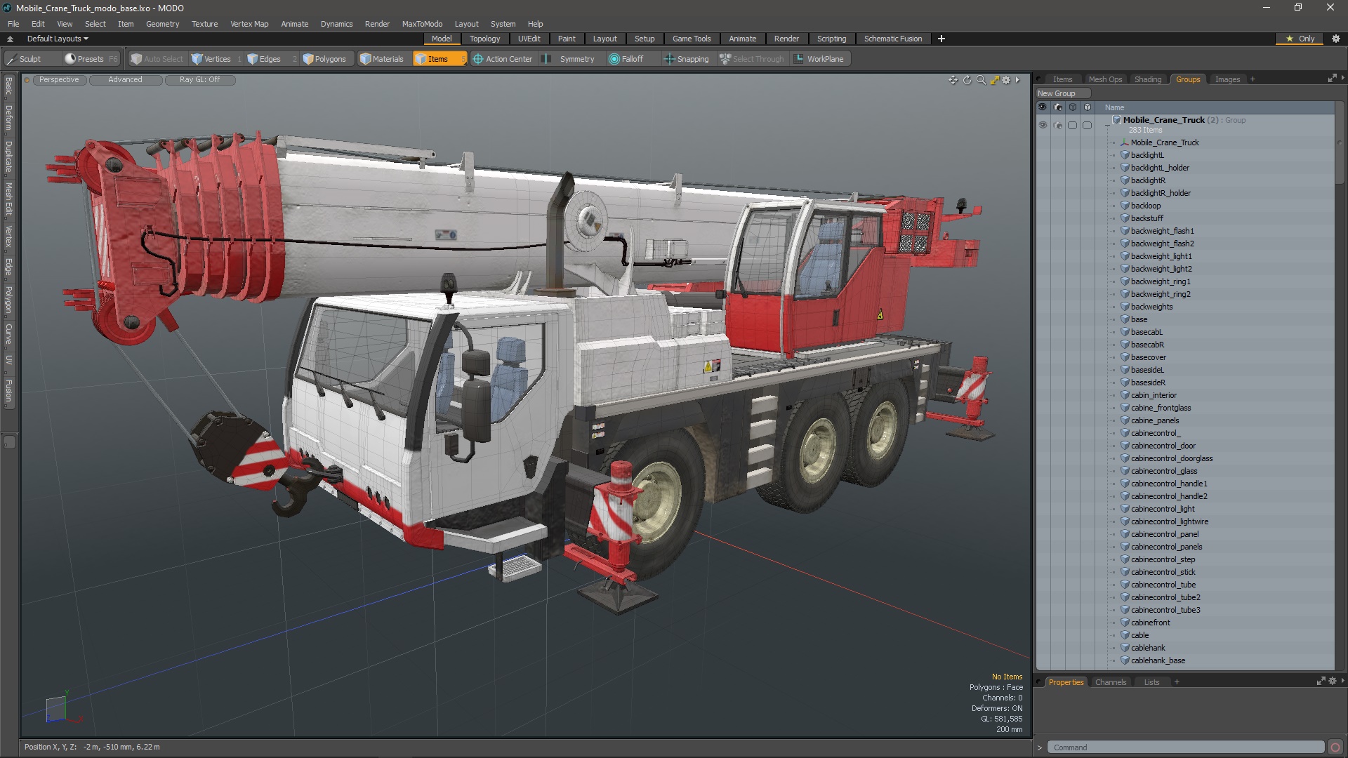 3D Mobile Crane Truck model