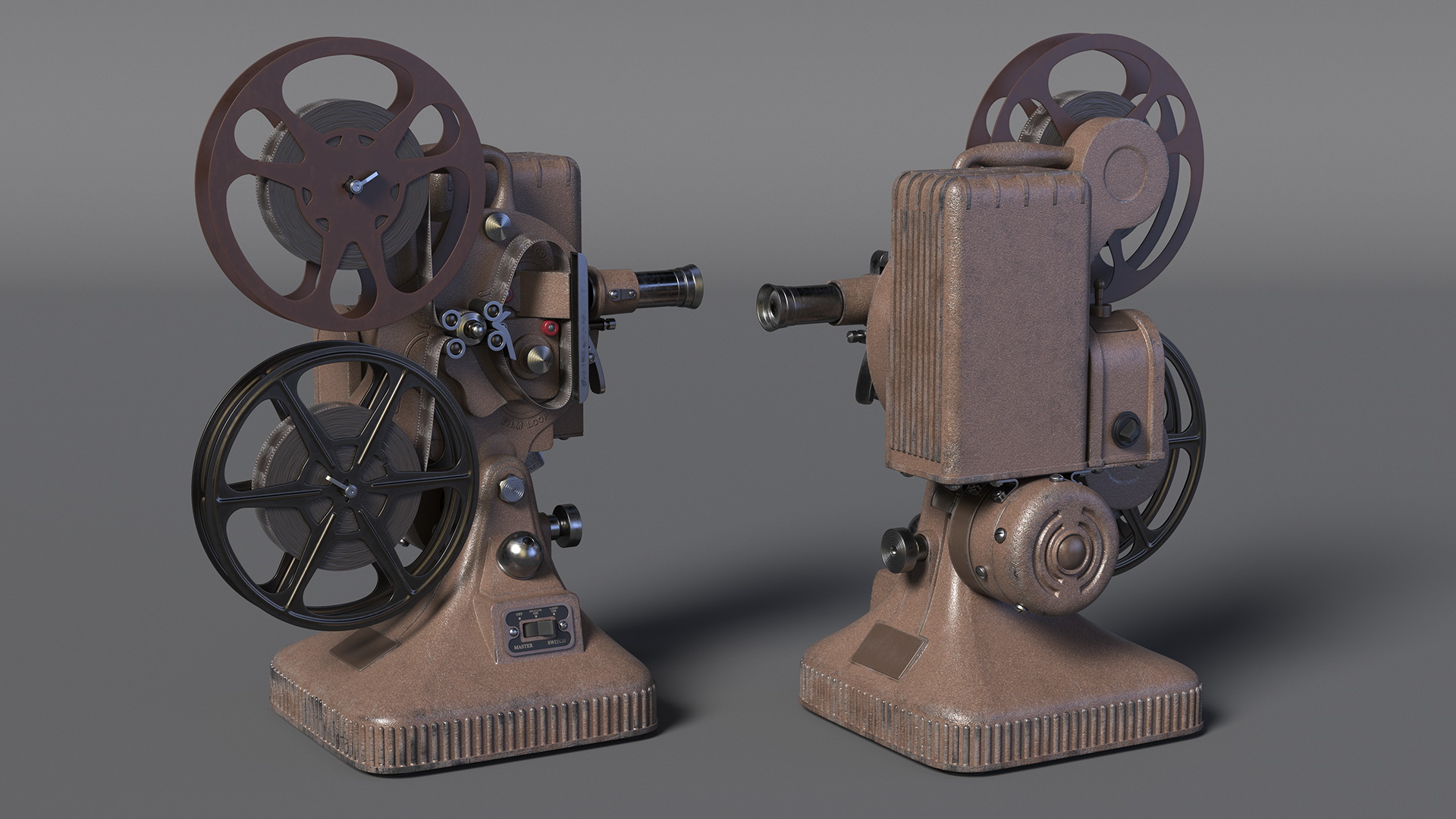 3D Vintage Movie Projector model