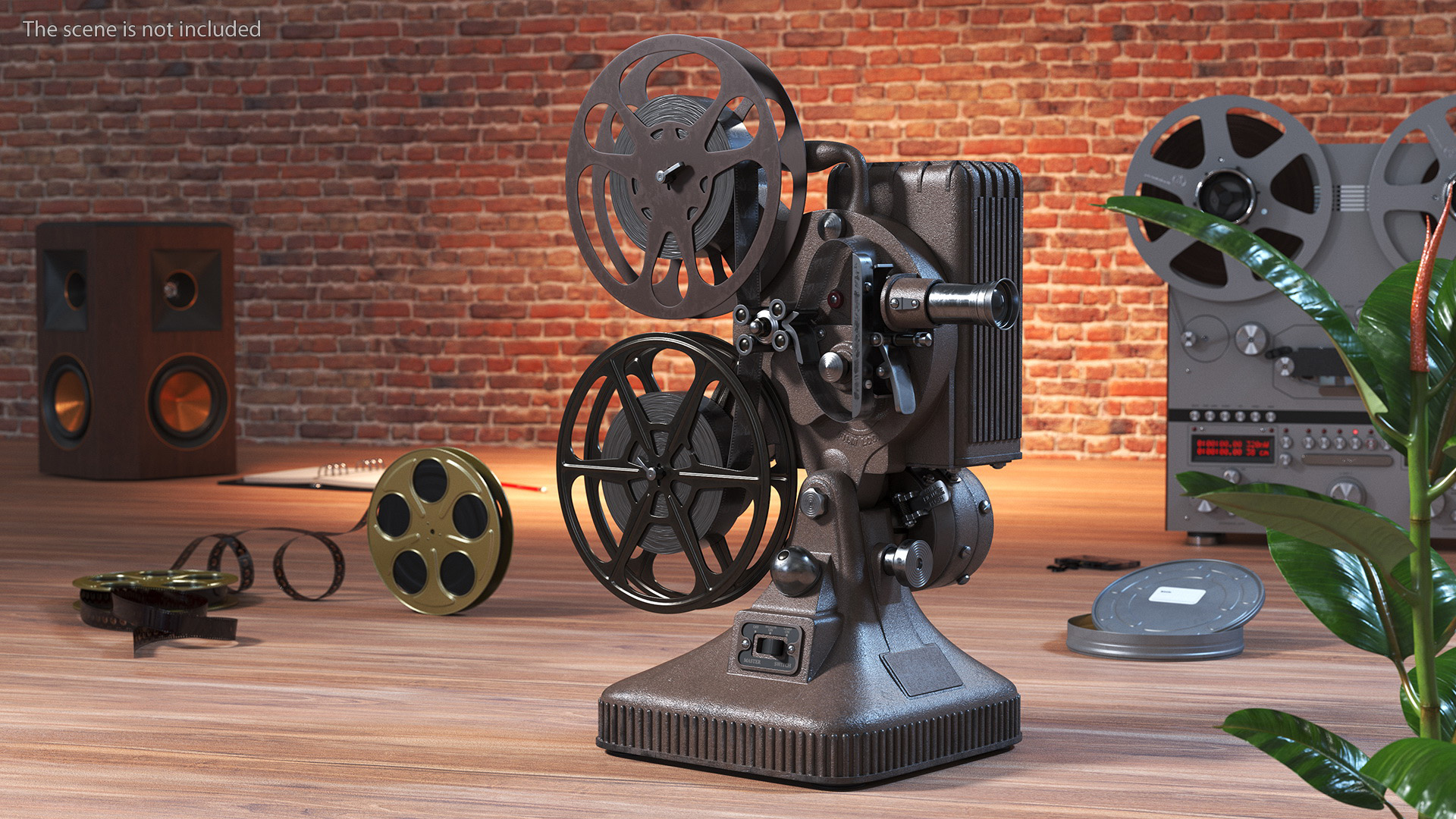 3D Vintage Movie Projector model