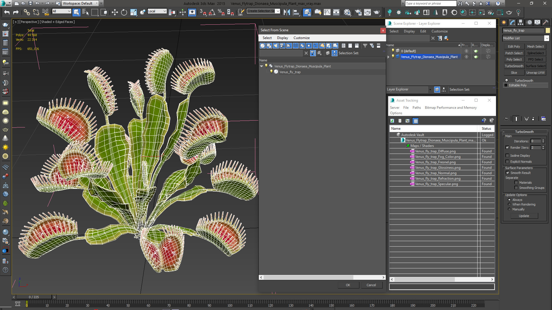 Venus Flytrap Dionaea Muscipula Plant 3D