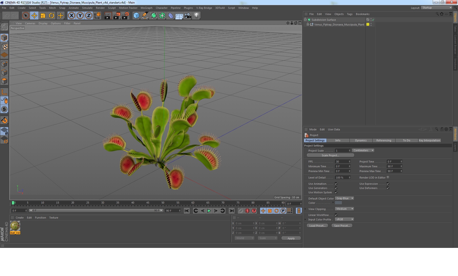 Venus Flytrap Dionaea Muscipula Plant 3D