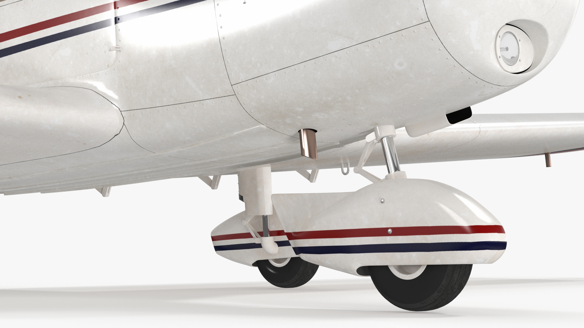 Private Propeller Aircraft Piper PA-28 Cherokee Rigged 3D model