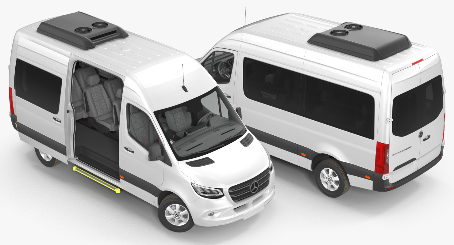 3D Mercedes Sprinter Tourer 2019 Rigged