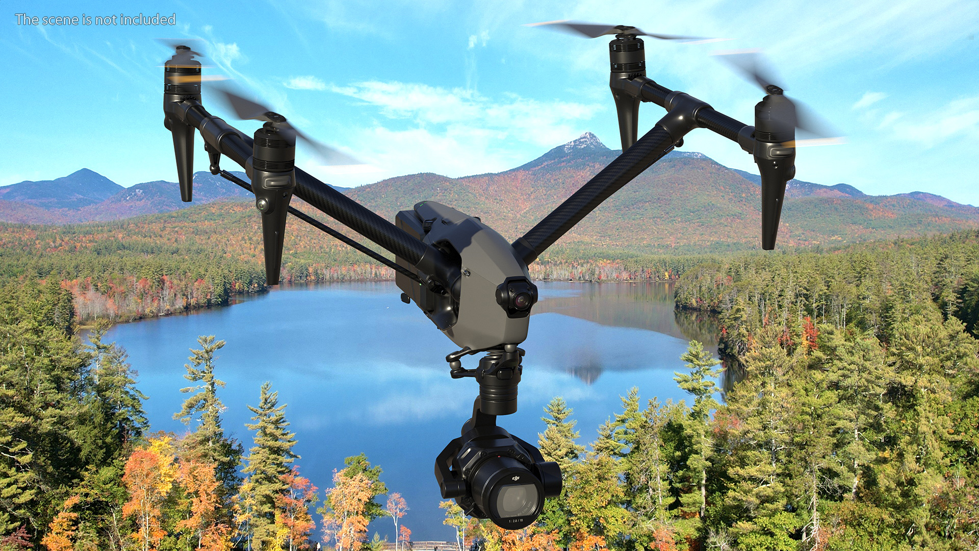 3D Drone DJI Inspires model