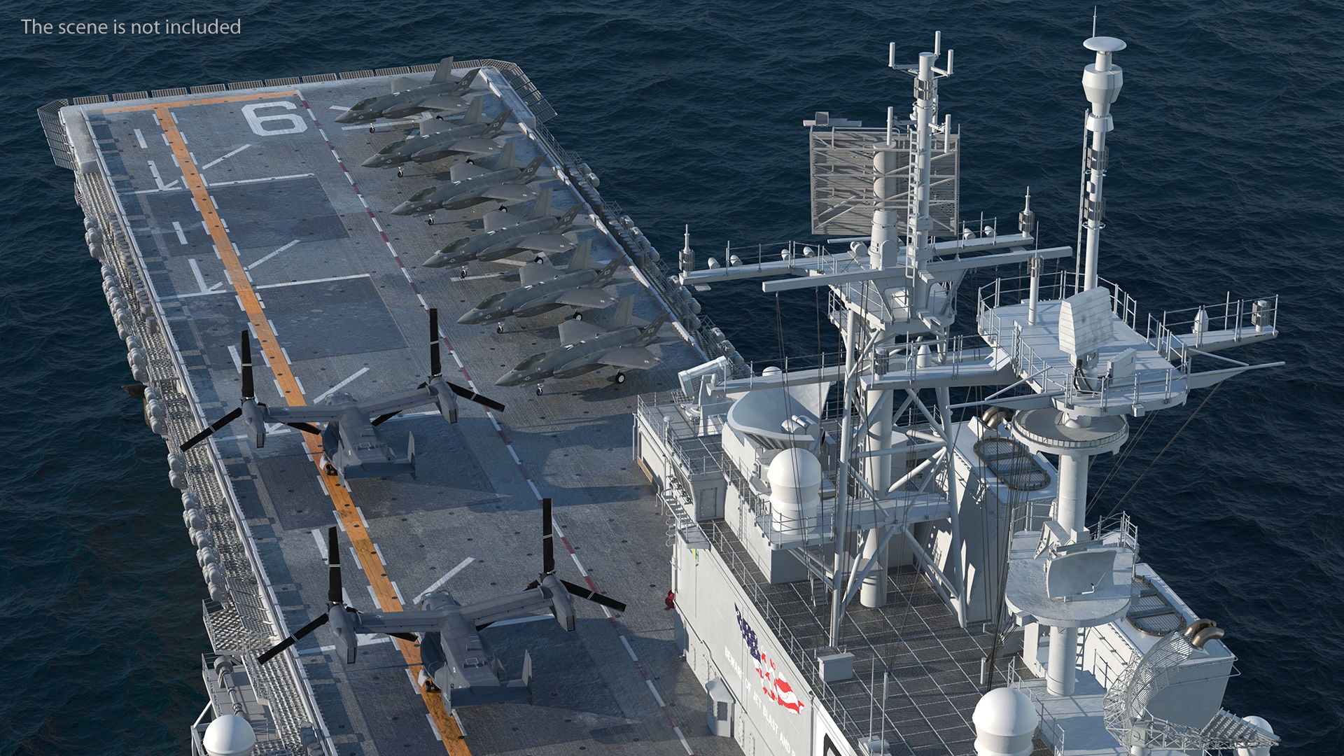 USS America LHA 6 with Aircrafts 3D