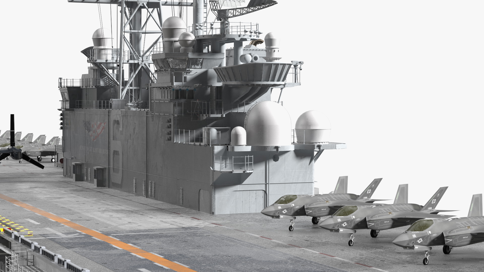 USS America LHA 6 with Aircrafts 3D