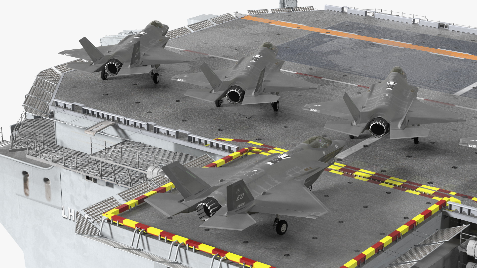 USS America LHA 6 with Aircrafts 3D