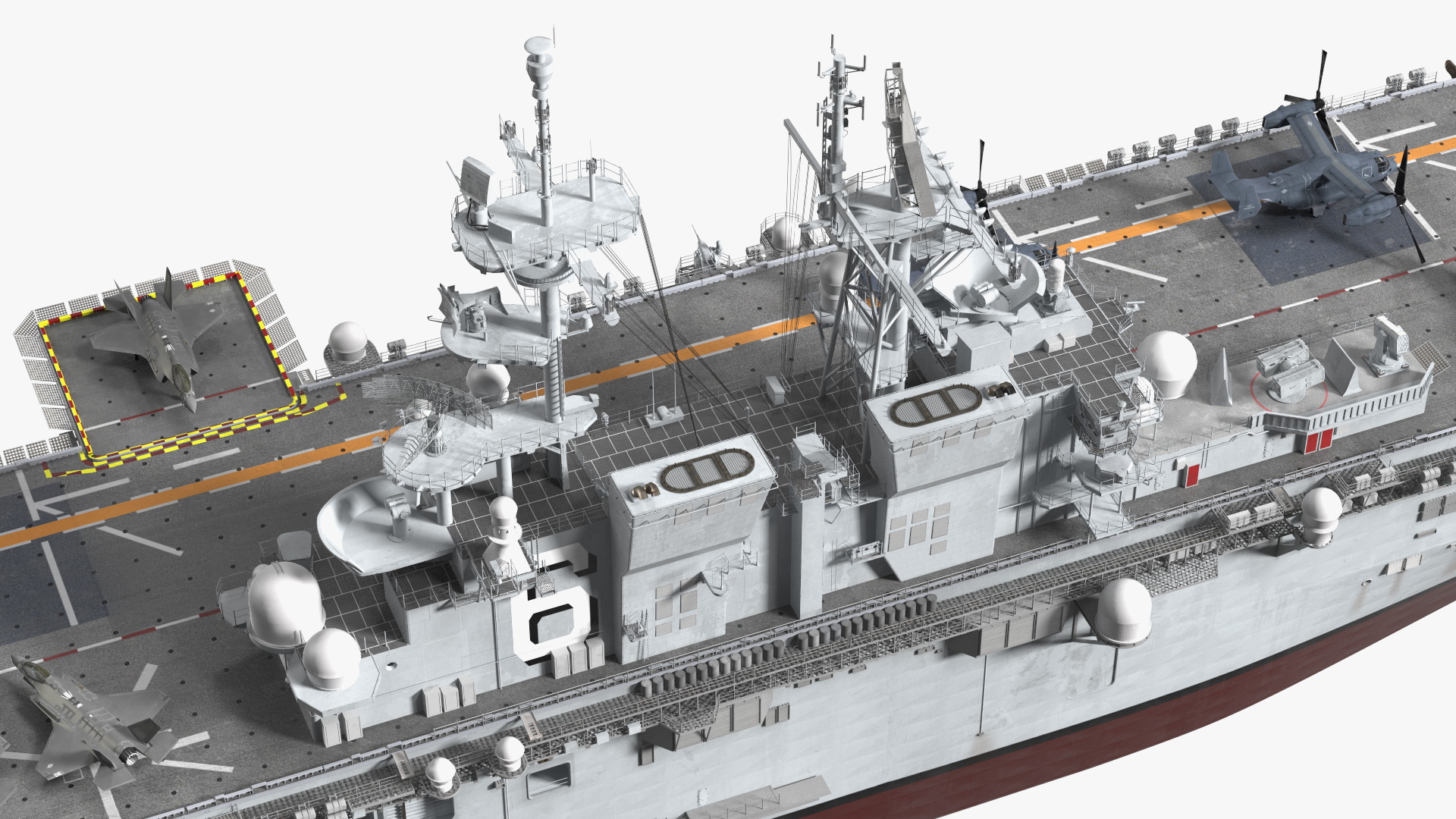 USS America LHA 6 with Aircrafts 3D