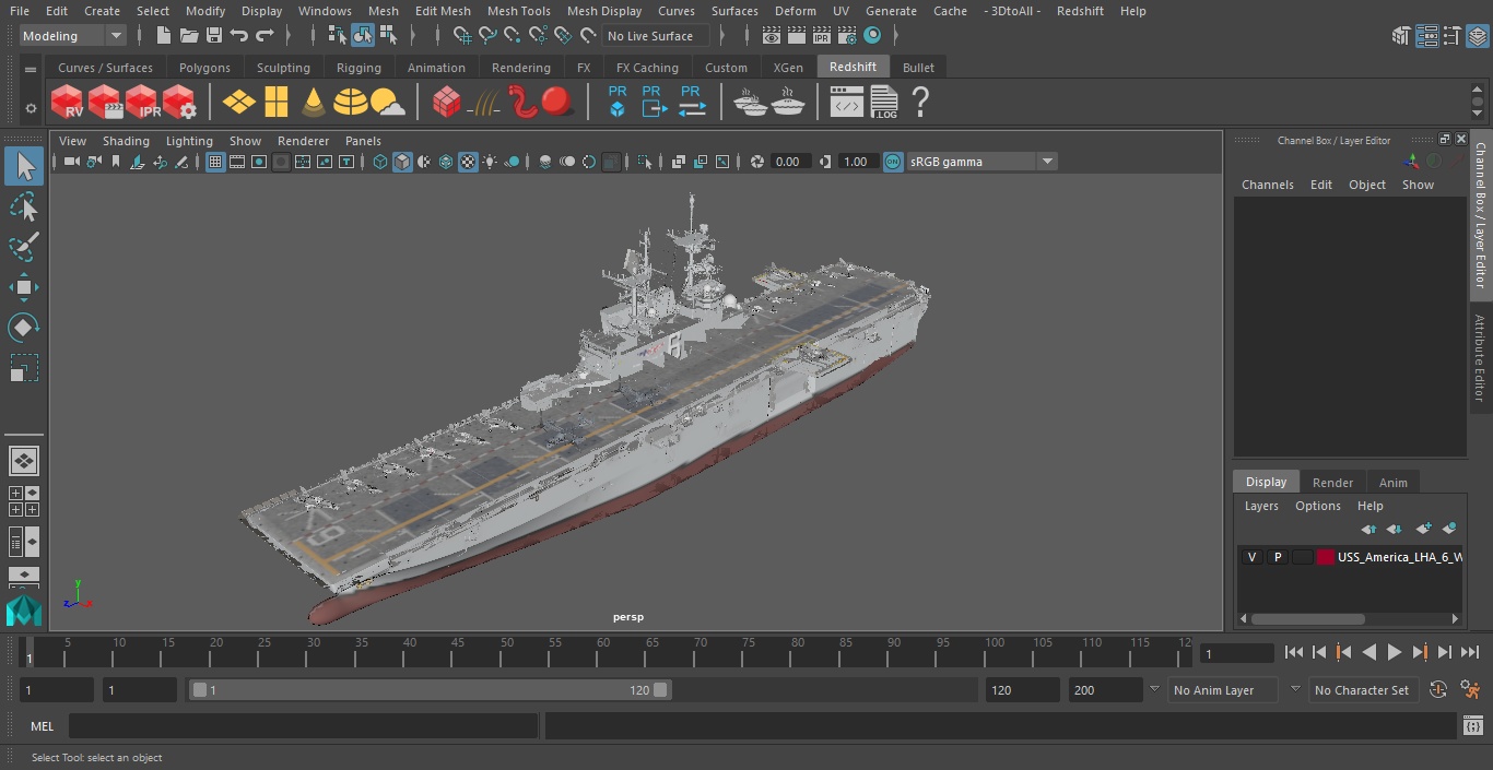 USS America LHA 6 with Aircrafts 3D