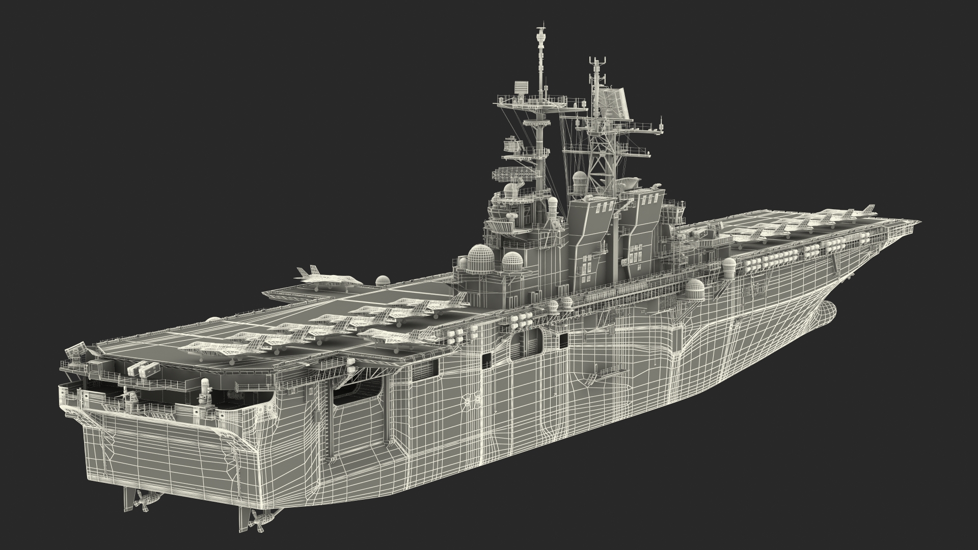 USS America LHA 6 with Aircrafts 3D