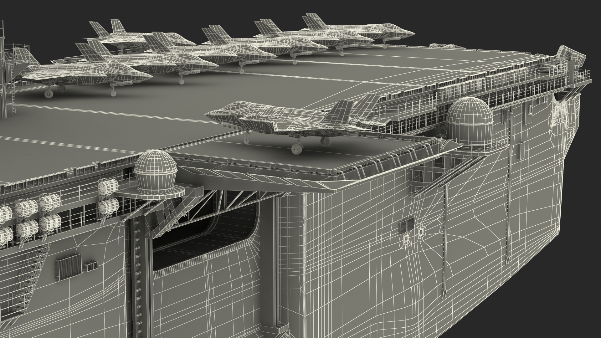 USS America LHA 6 with Aircrafts 3D