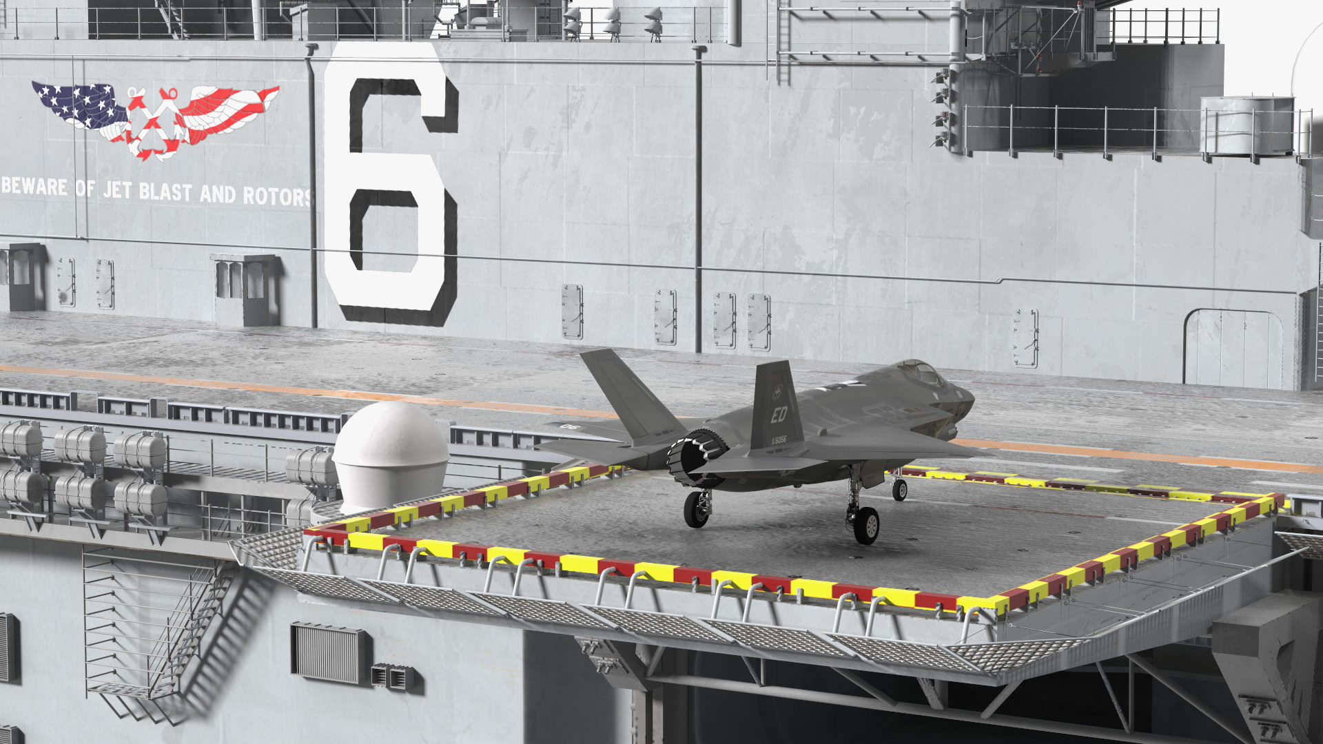 USS America LHA 6 with Aircrafts 3D