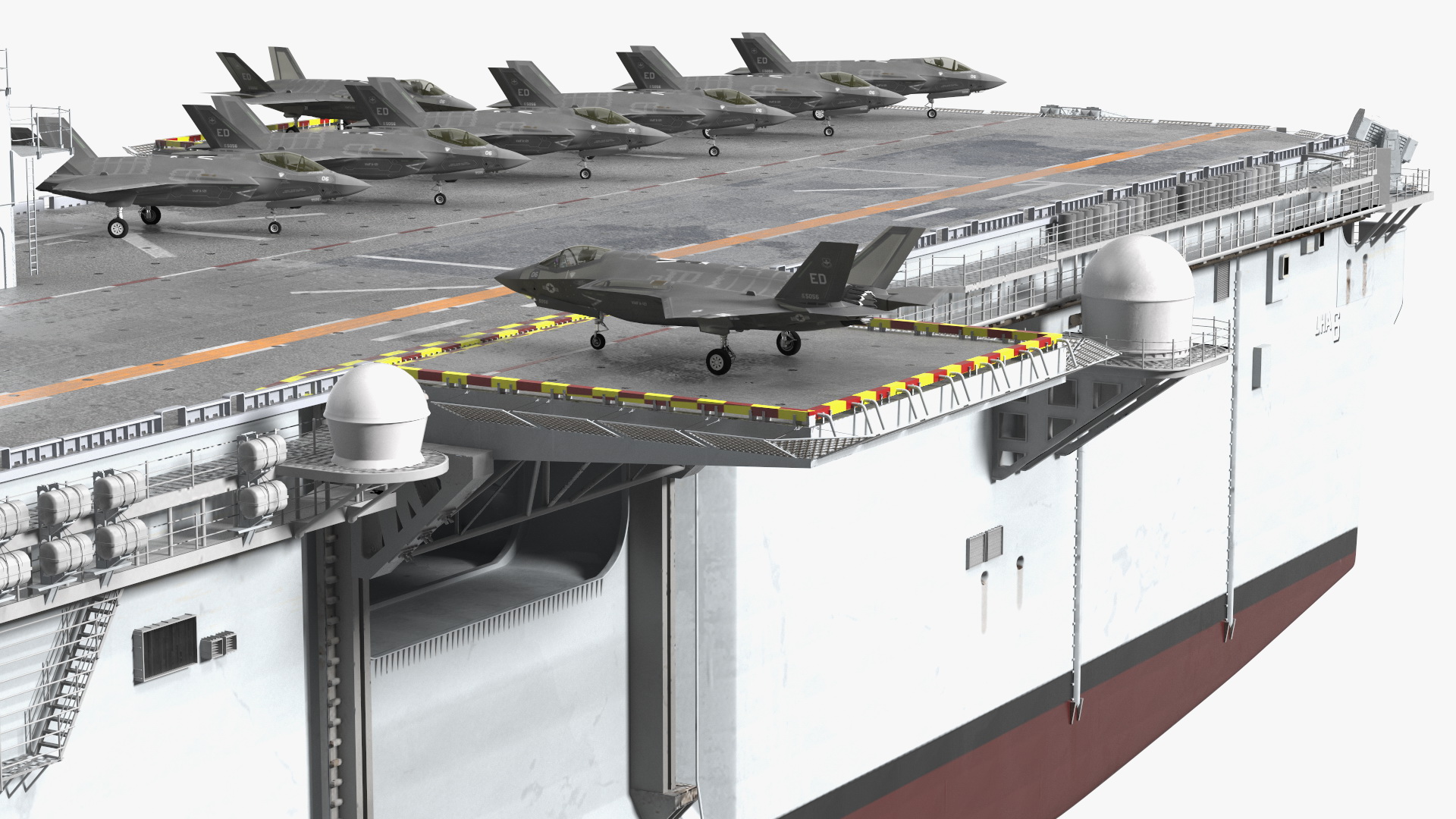 USS America LHA 6 with Aircrafts 3D