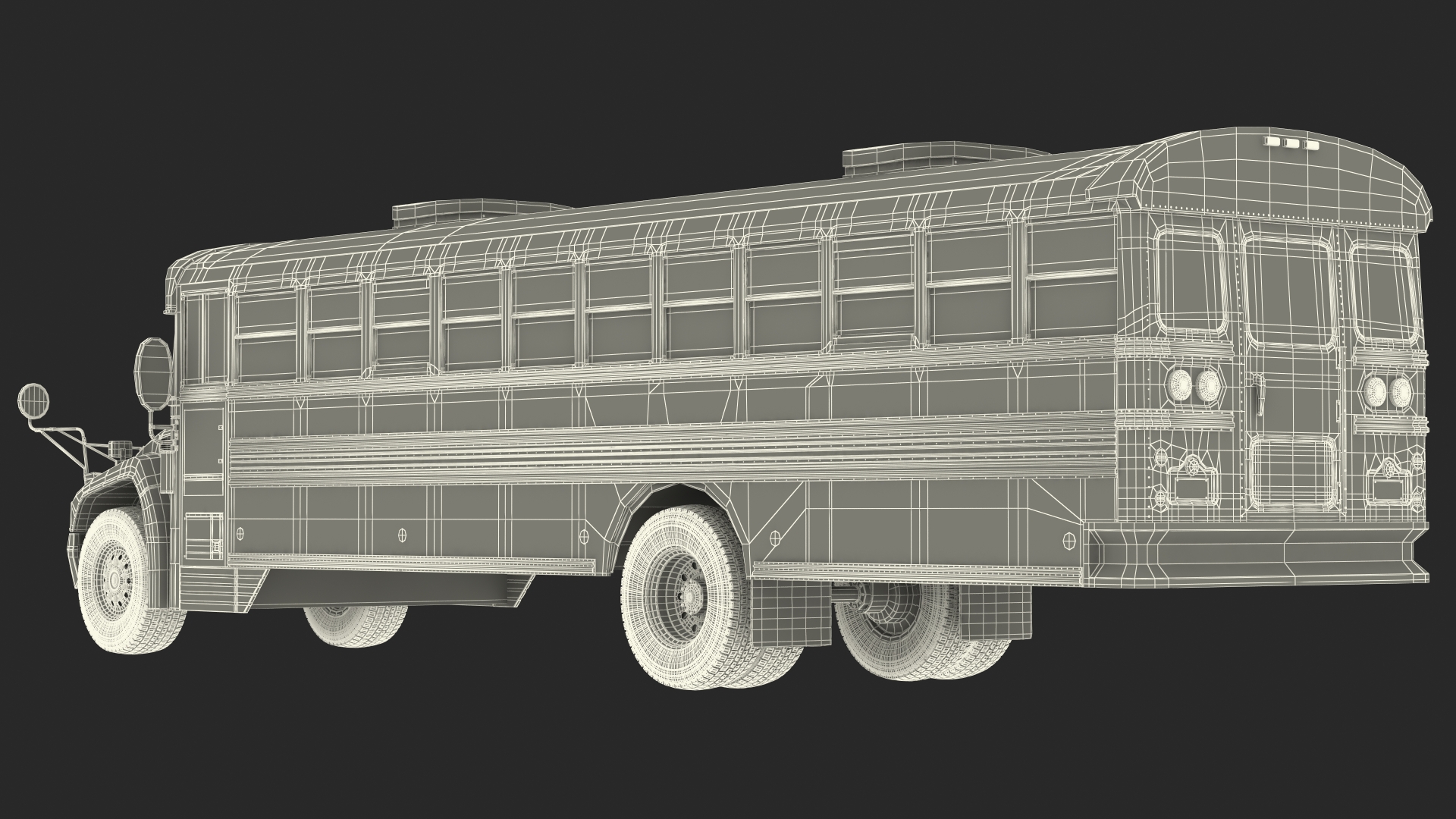 Blue Bird Commercial Bus 3D model