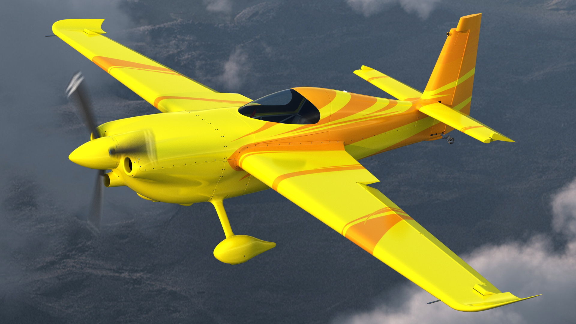 Sport Aerobatic Aircraft Generic Rigged 3D model