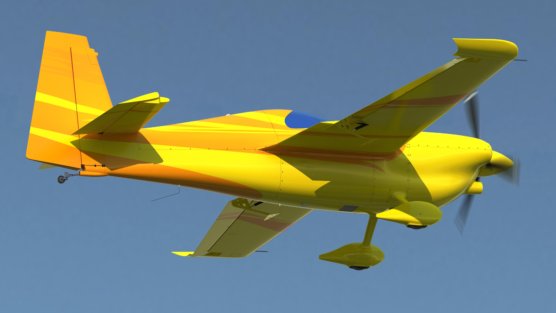 Sport Aerobatic Aircraft Generic Rigged 3D model