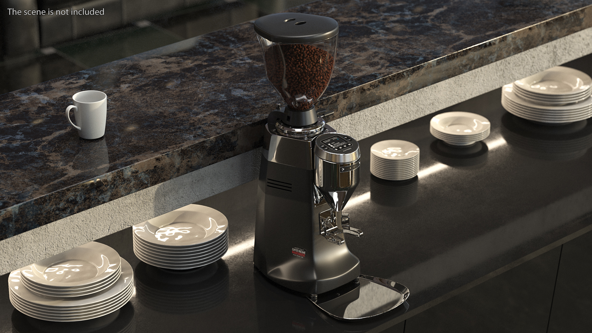 3D Mazzer Robur S Electronic Grinder with Coffee Beans