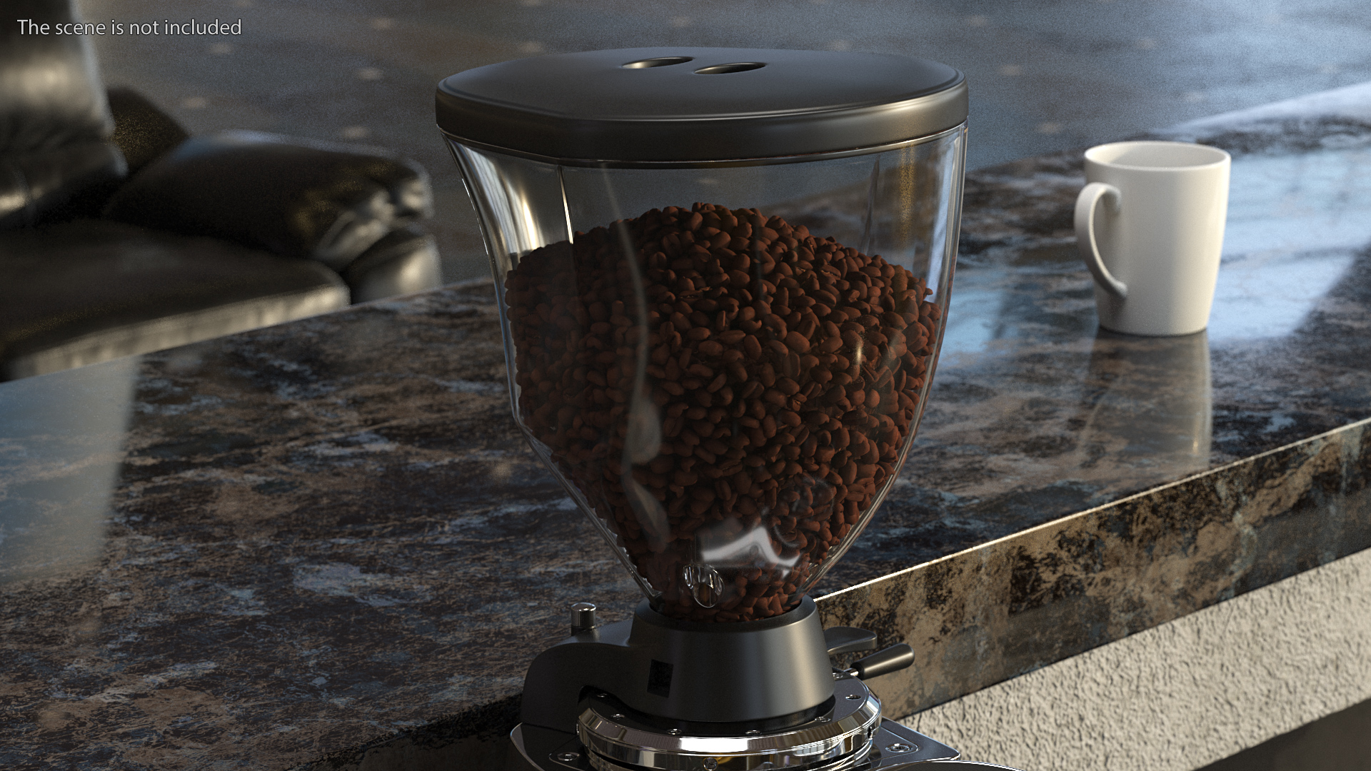 3D Mazzer Robur S Electronic Grinder with Coffee Beans