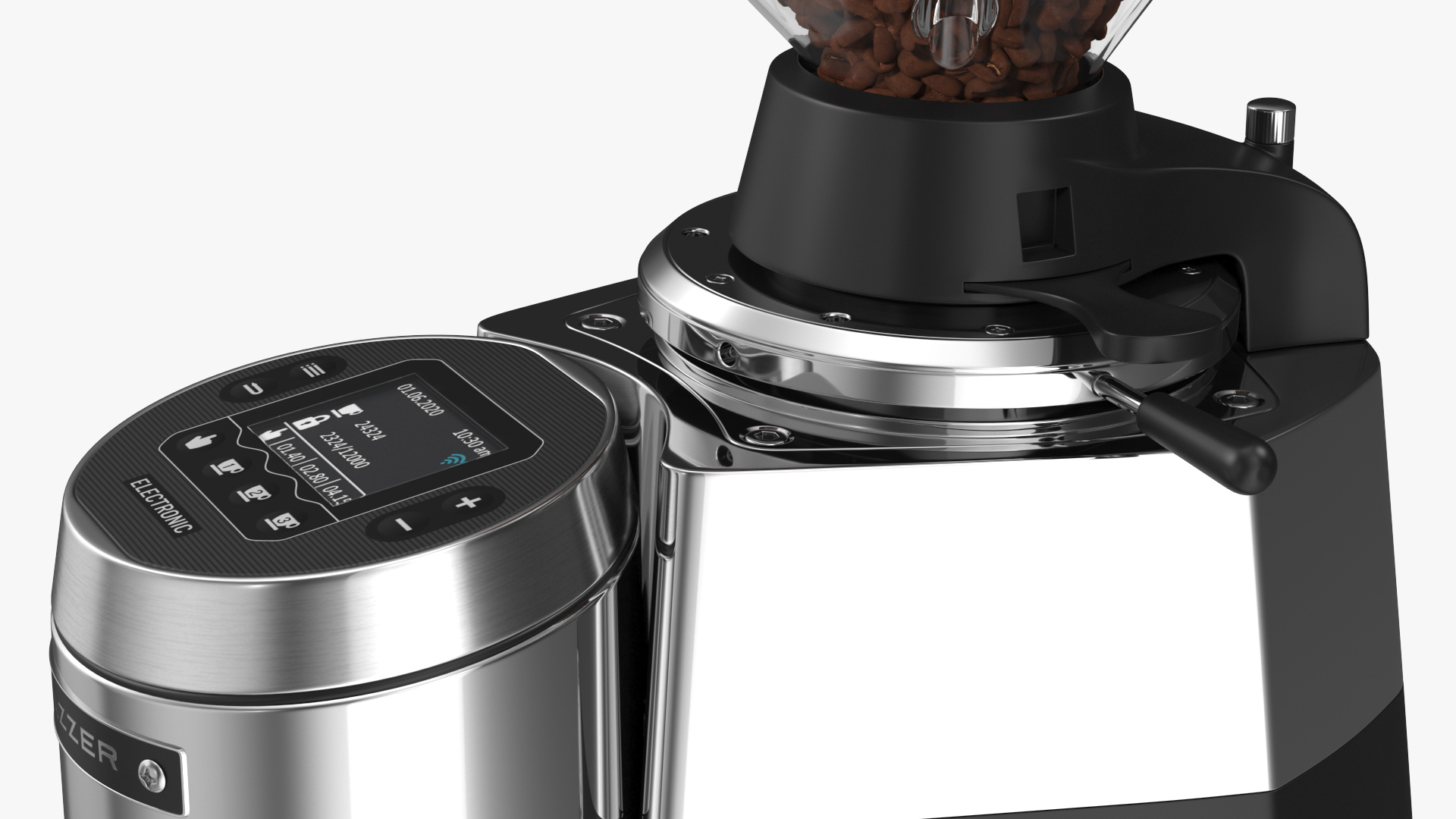 3D Mazzer Robur S Electronic Grinder with Coffee Beans