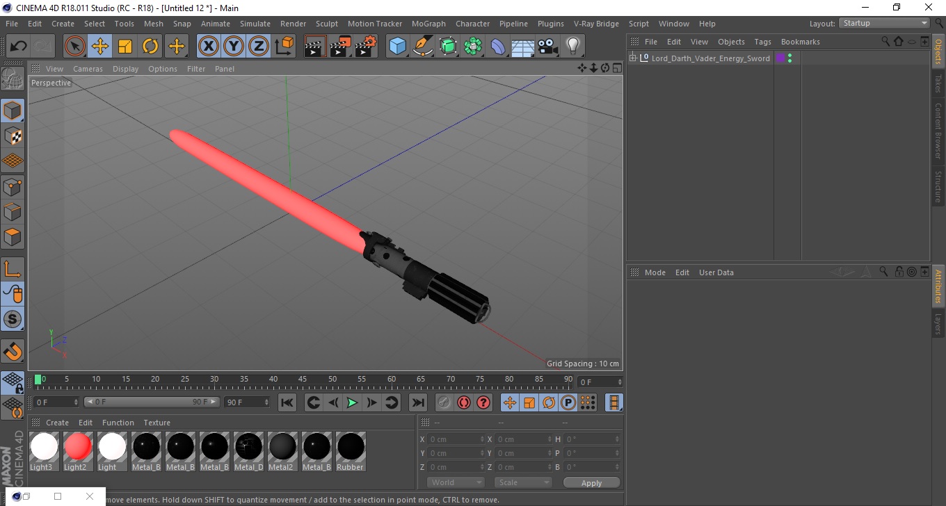 Lord Darth Vader Energy Sword 3D model